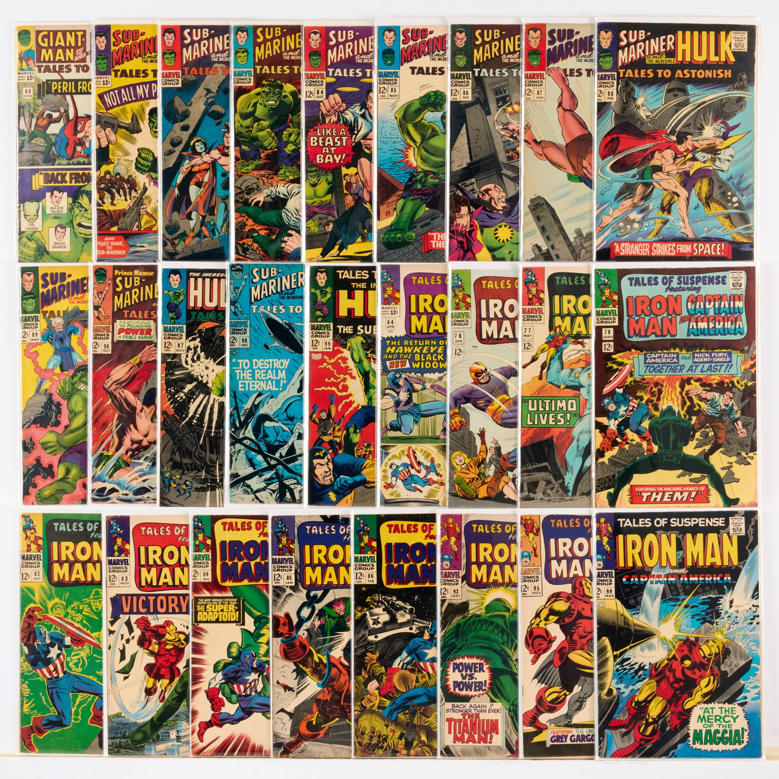 26 Marvel Comics Tales of Suspense and Tales to Astonish Group: 26 Marvel Comics Tales of Suspense and Tales to Astonish Group USA, 20th Century Group includes:Marvel Comics Tales of Suspense #64, #76-#78, #82-#86, #93, #95, #99; Tales to Astonish #68,