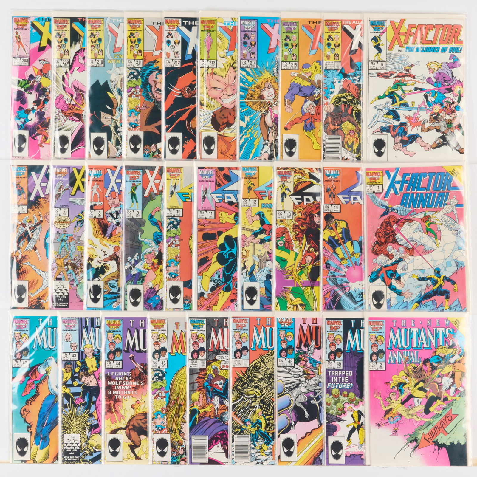 29 Marvel Comics X-Men Related Group: 29 Marvel Comics X-Men Related Group USA, 20th Century Group includes:Marvel Comics New Mutants #42-#49; New Mutants Annual #2; X-Factor #5-#14; X-Factor Annual #1; Uncanny X-Men #208-#215;