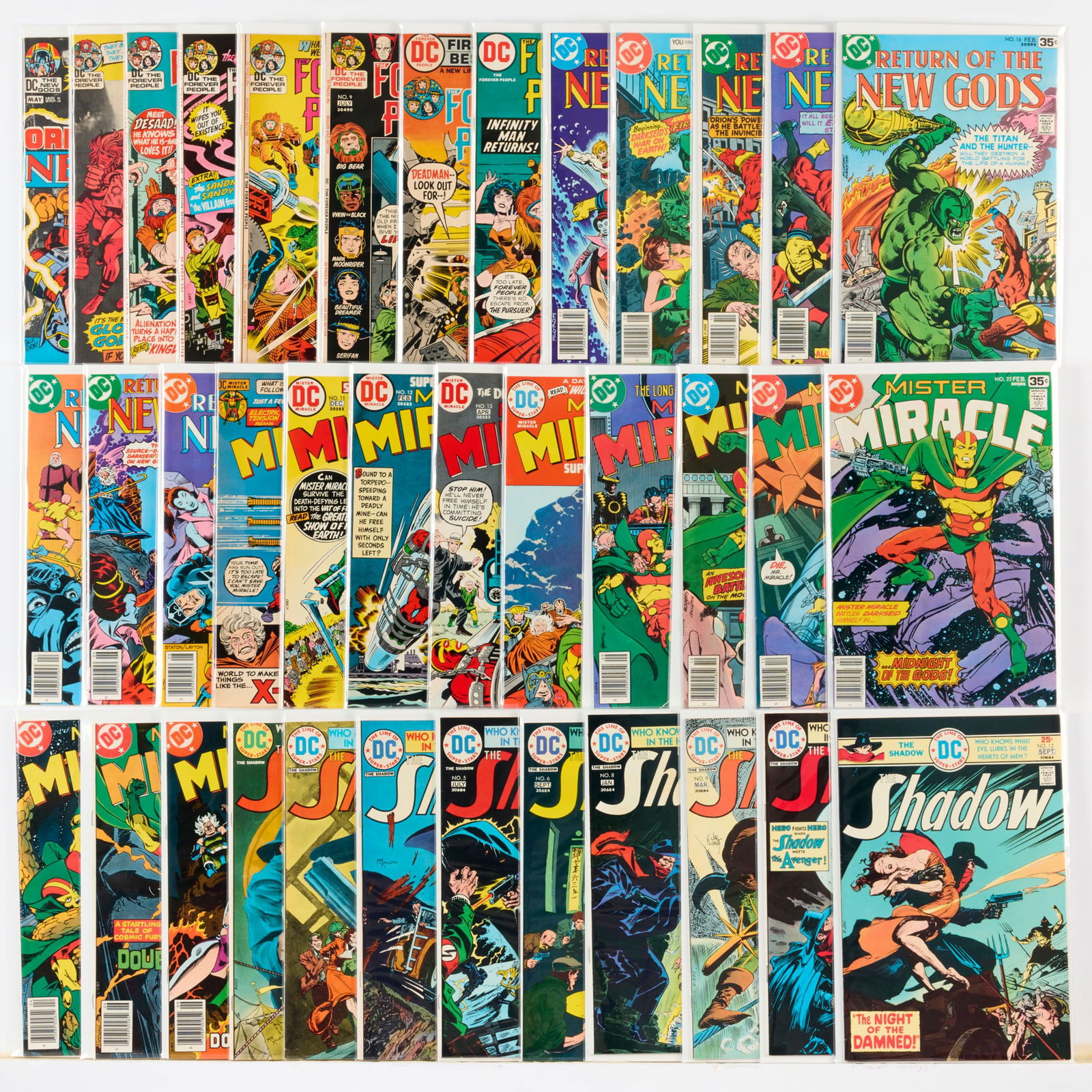 37 DC Comics Mixed Title Group: 37 DC Comics Mixed Title Group USA, 20th Century Group includes:DC Comics Forever People #3, #4, #6, #7, #9-#11 (Grades range 5.0-7.0); Mister Miracle #2 (4.0-6.0), #11-#13, #18, #19 (Grades