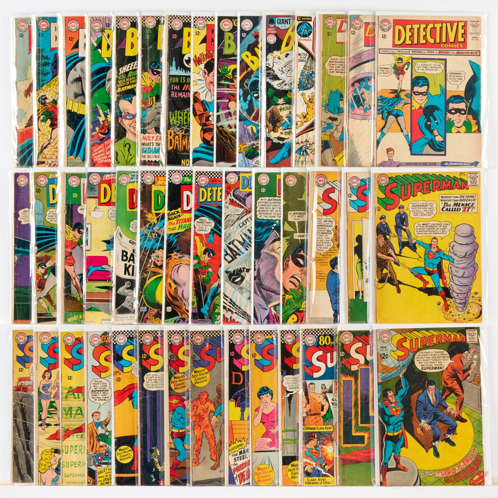 43 DC Comics Batman and Superman Related Group: 43 DC Comics Batman and Superman Related Group USA, 20th Century Group includes:DC Comics Batman #159 (1.0), #167, #177-#179, #183, #184 (Grades range 1.5-1.8), #186, #202, #205, #223, #228 (Grades