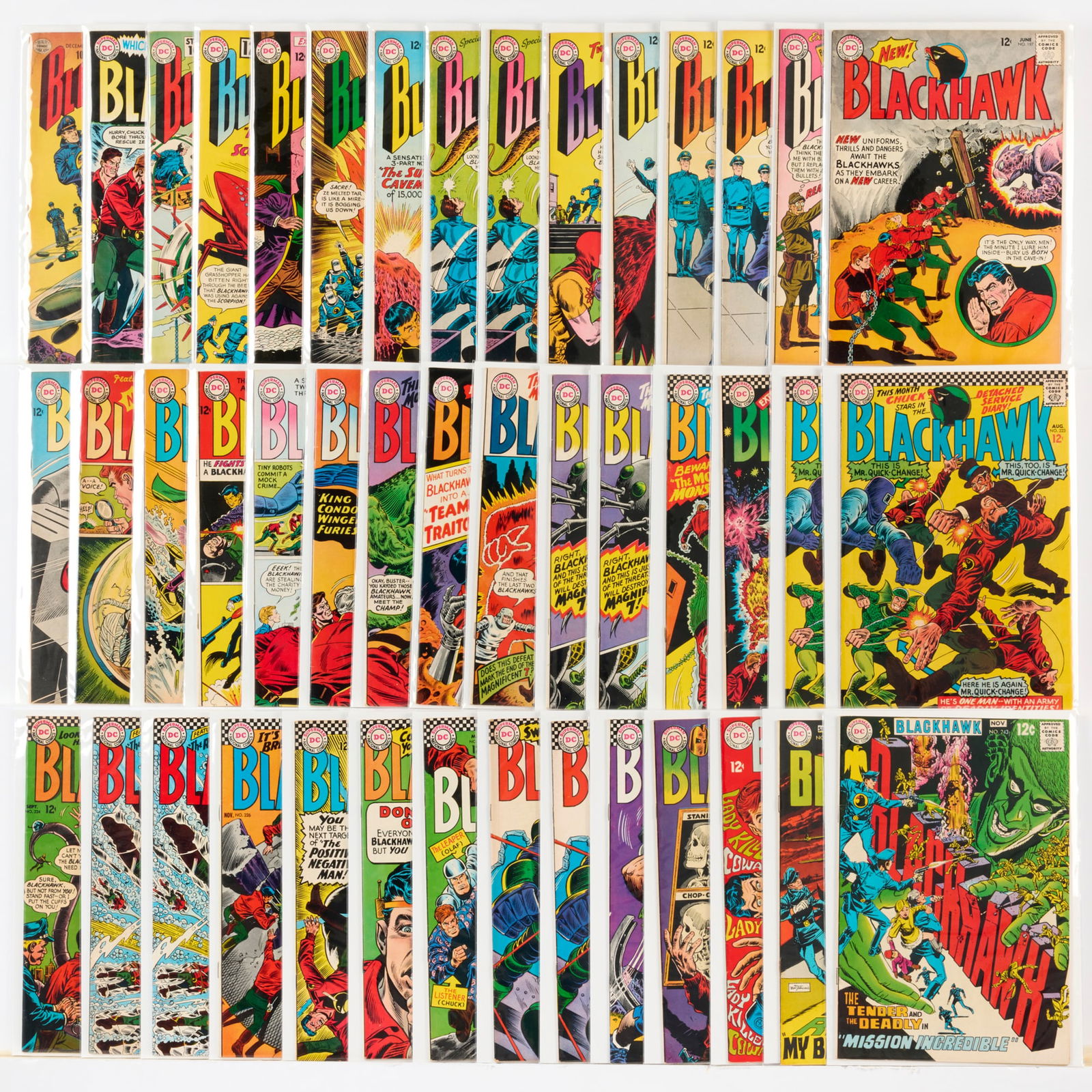 44 DC Comics Blackhawk #107-#243 Group: 44 DC Comics Blackhawk #107-#243 Group USA, 20th Century Group includes:Quality Comics Blackhawk #107 (2.0), DC Comics Blackhawk #159, #178, #182, #184, #189, #190 (x2), #191-#192, #194 (x2), #196