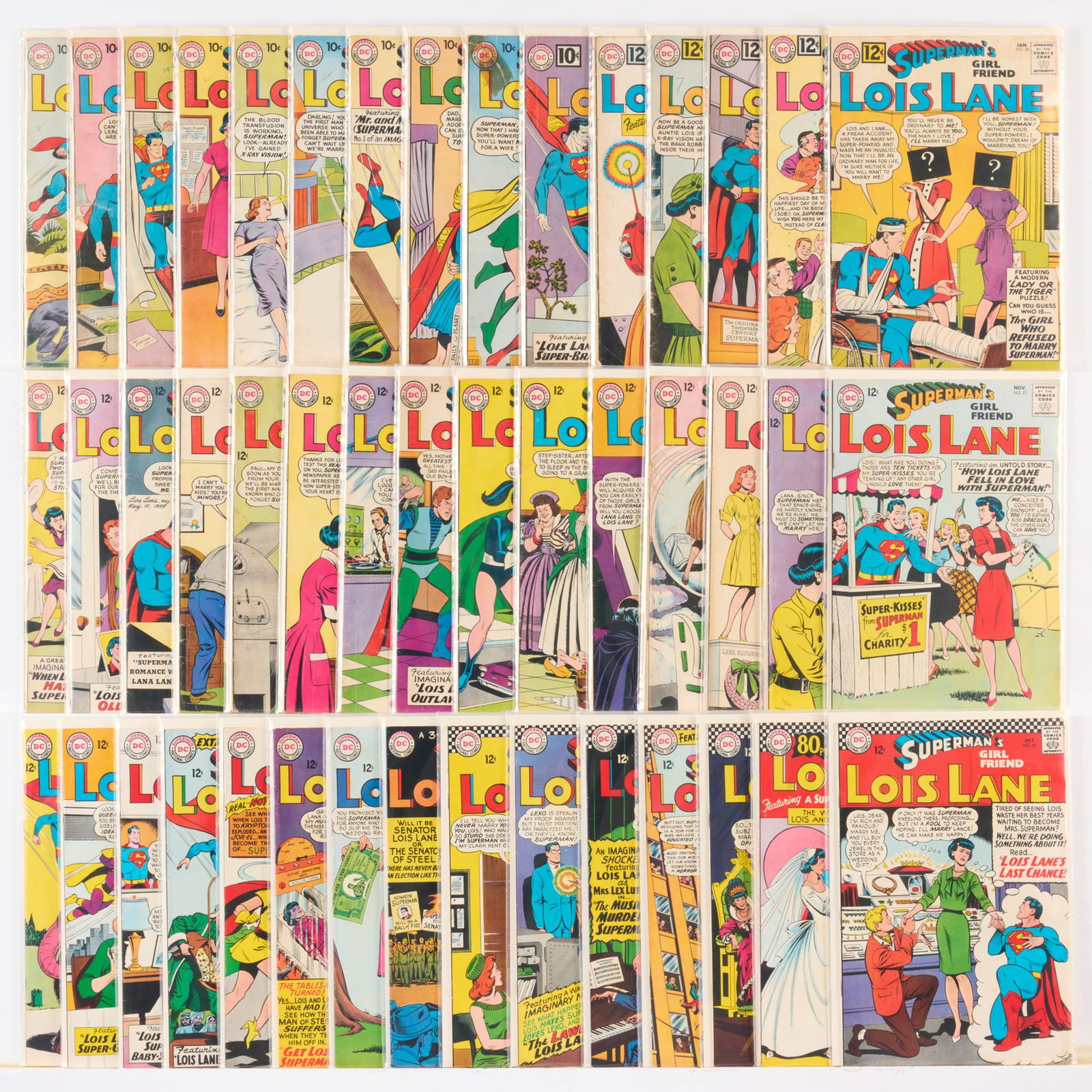 45 DC Comics Superman's Girlfriend Lois Lane #11-#69 Group: 45 DC Comics Superman's Girlfriend Lois Lane #11-#69 Group USA, 20th Century Group includes:DC Comics Superman's Girlfriend Lois Lane #11, #13-#15 (Grades range 1.5-3.0), #16-#20 (Grades range