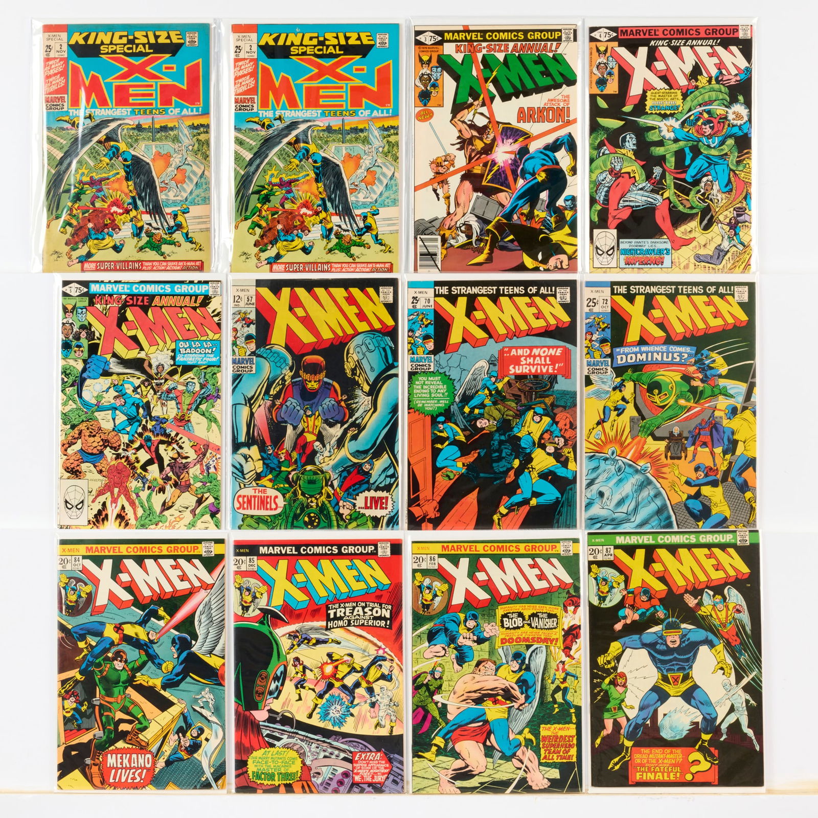 19 Marvel Comics X-Men #57-#157 Group (1 of 2)