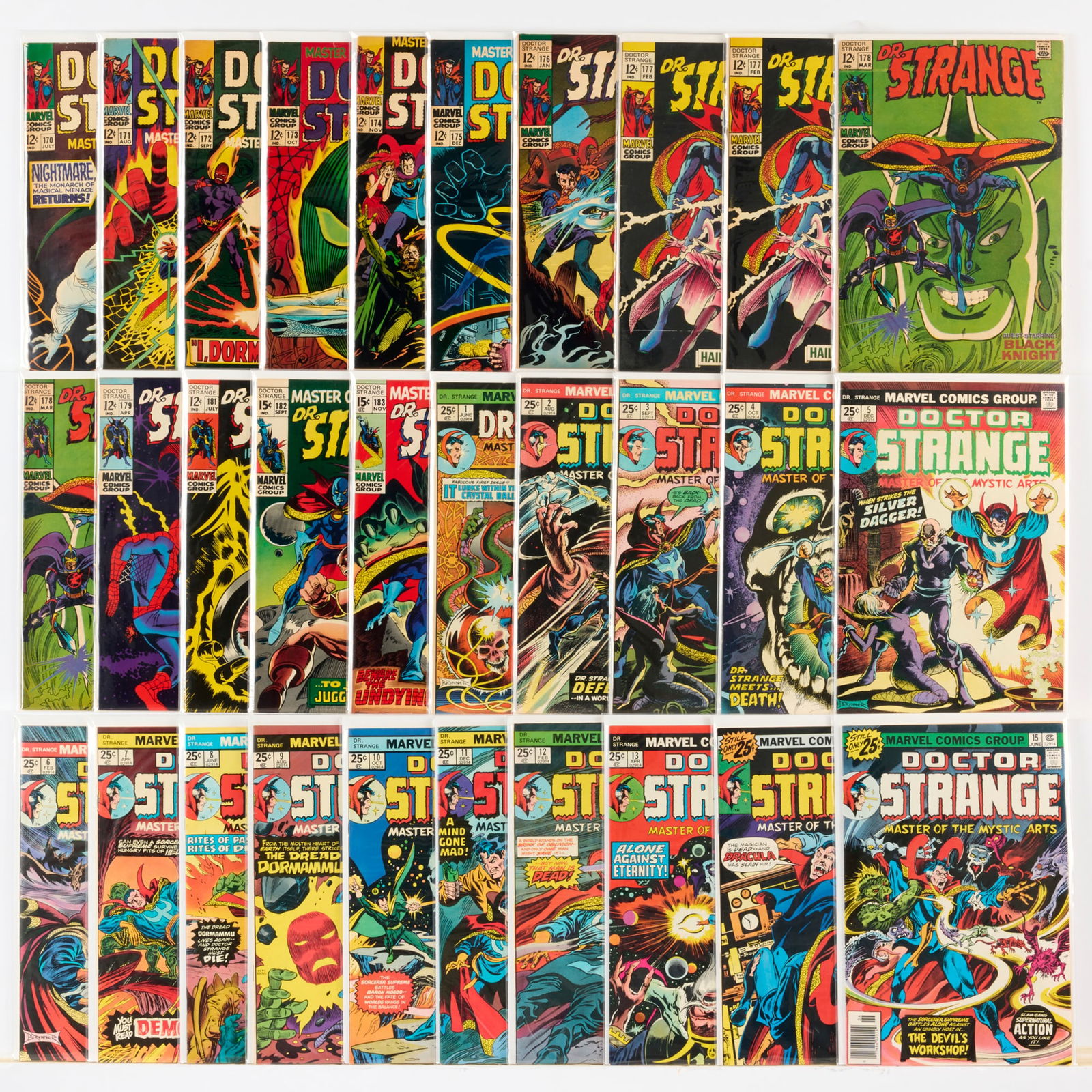 30 Marvel Comics Doctor Strange #170-#183 and #1-#15 Group (1 of 1)