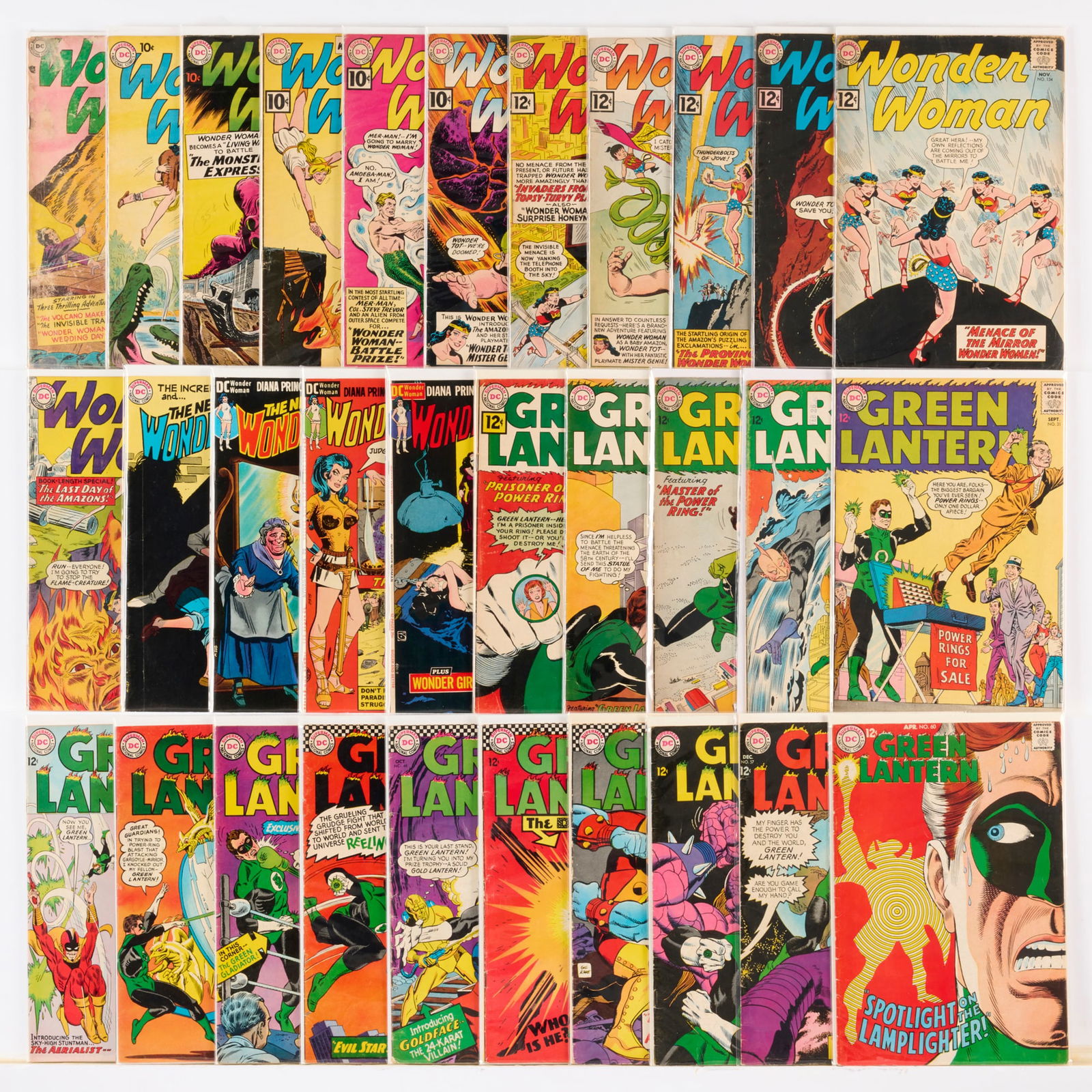 31 DC Comics Green Lantern and Wonder Woman Group: 31 DC Comics Green Lantern and Wonder Woman Group USA, 20th Century Group includes:Green Lantern #10, #12, #22, #28, #31, #35, #38, #39, #44, #48, #49, #50, #56, #57, #60 (Grades range 3.0-5.5); Wonde
