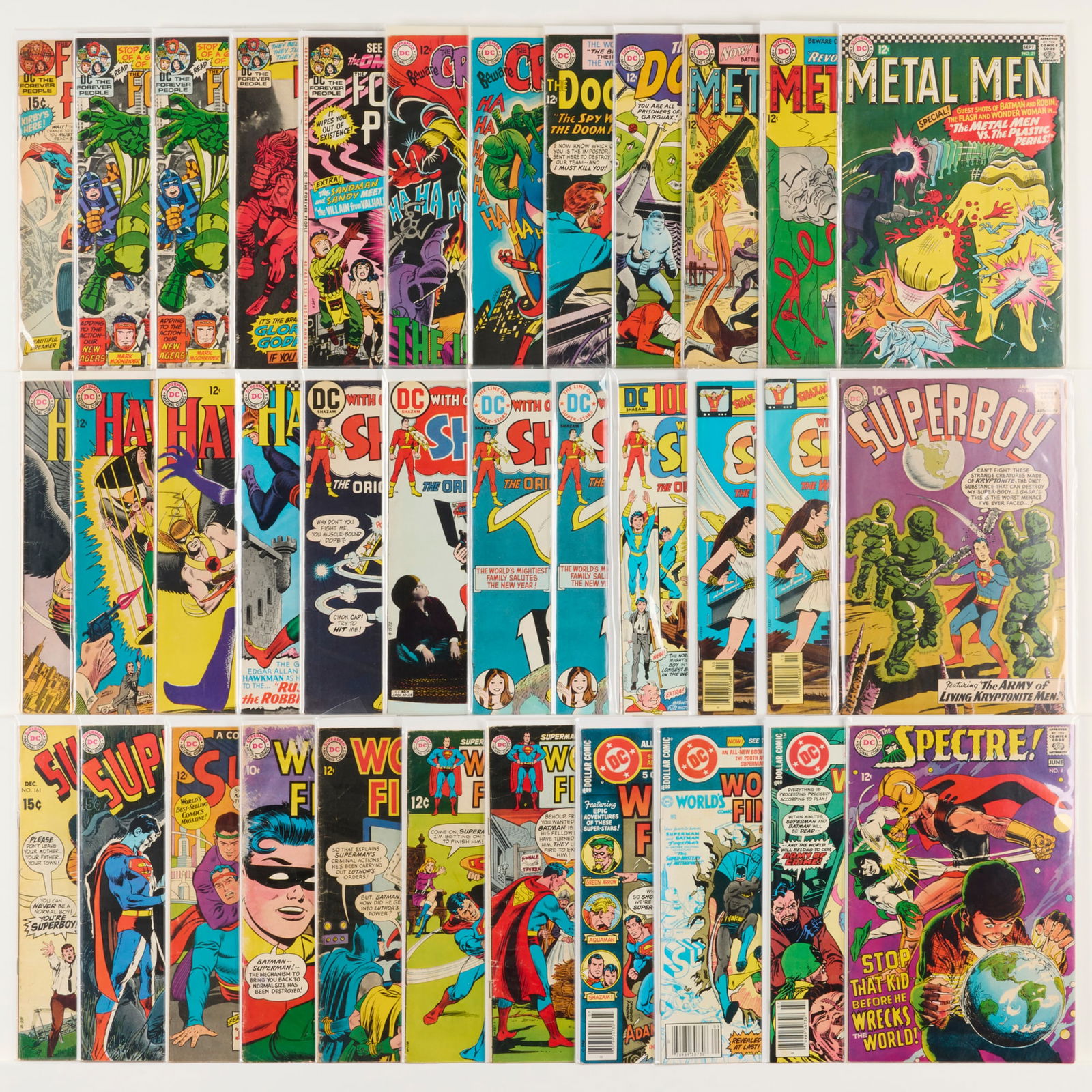 35 DC Comics Mixed Title Group: 35 DC Comics Mixed Title Group USA, 20th Century Group includes:DC Comics Beware the Creeper #3, #4; Doom Patrol #90, #91 (Grades range 3.0-5.0); Forever People #1 (3.0-5.0), #2 (x2),