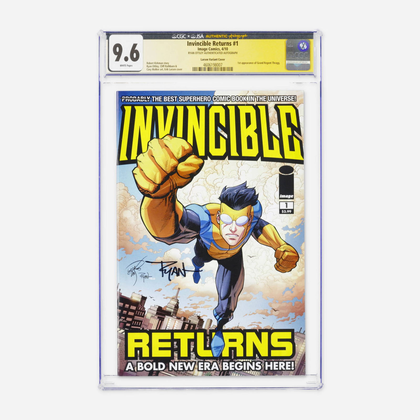 Image Comics Invincible Returns #1 CGC 9.6 Larsen Variant Cover JSA Ryan Ottley (1 of 2)