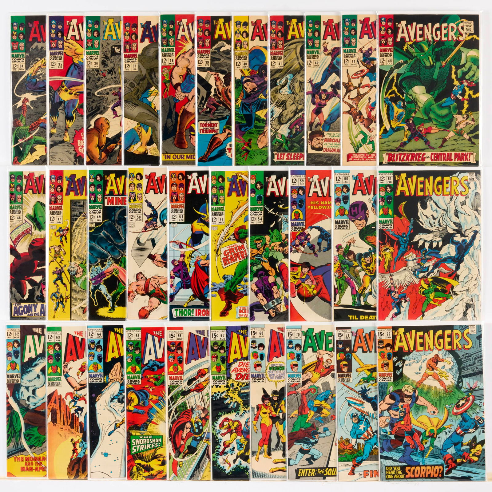 31 Marvel Comics Avengers #34-#72 Group (1 of 1)