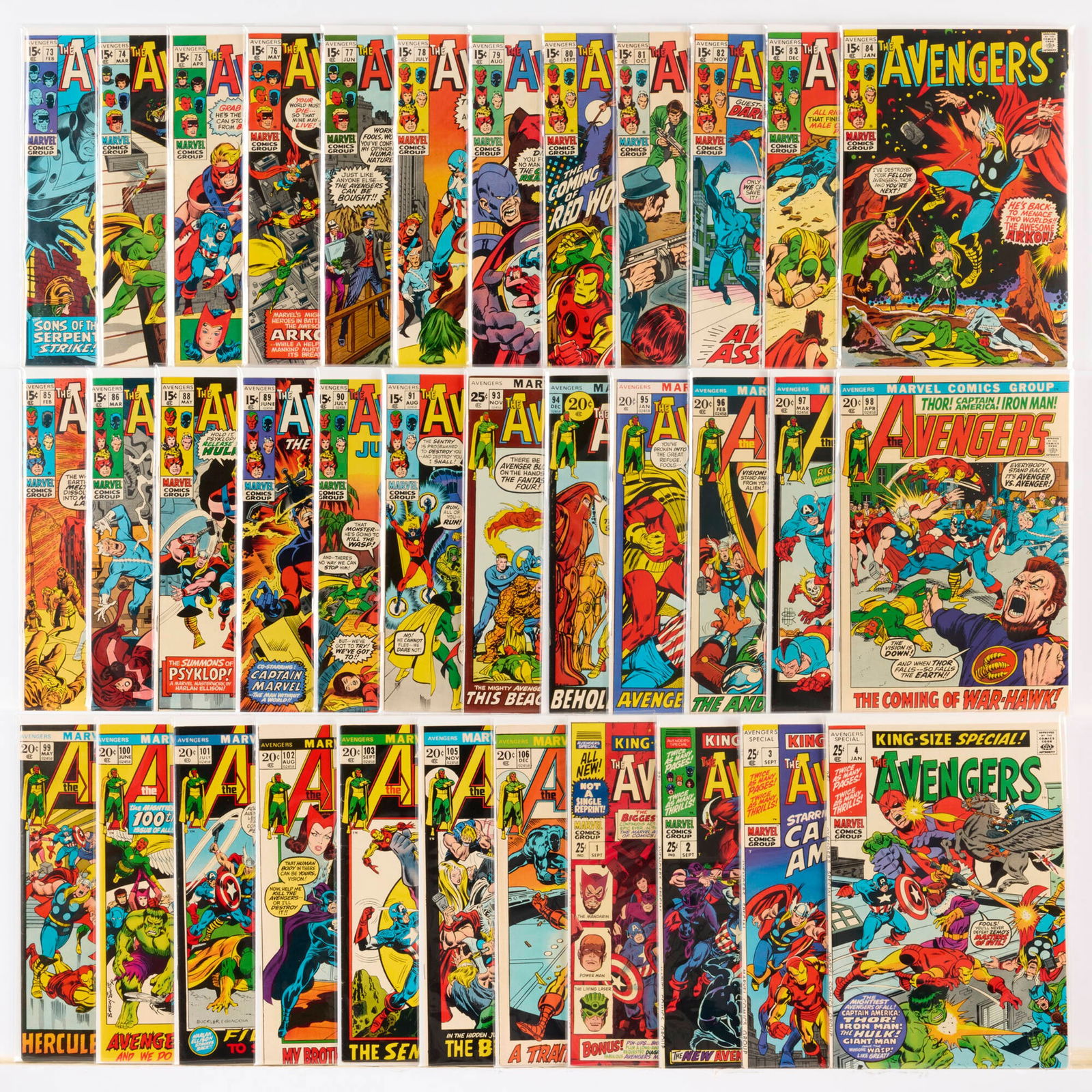 35 Marvel Comics Avengers #73-#106 Group (1 of 1)