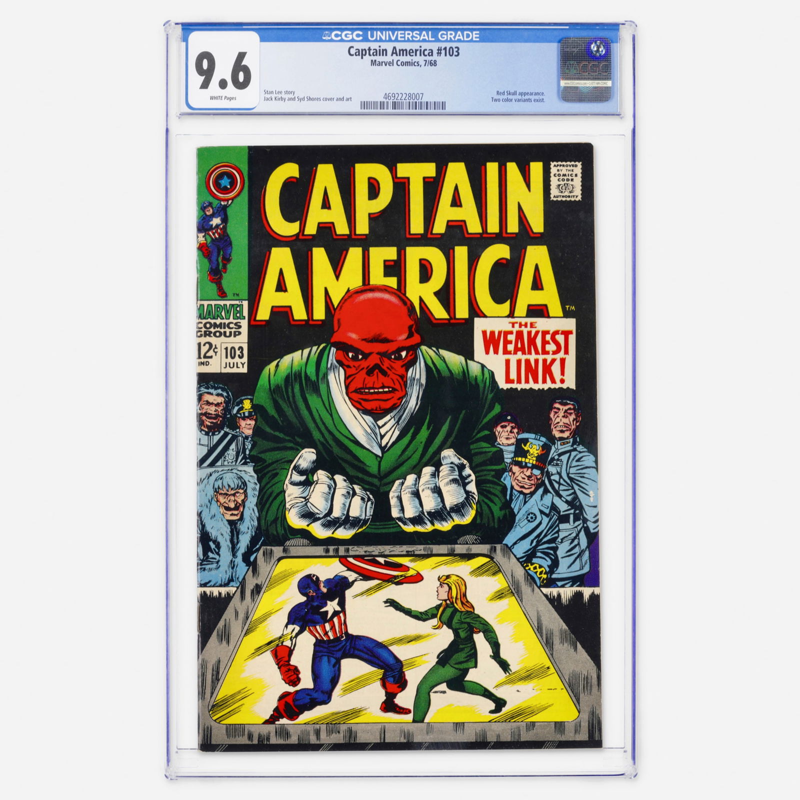 Marvel Comics Captain America #103 CGC 9.6 (1 of 2)