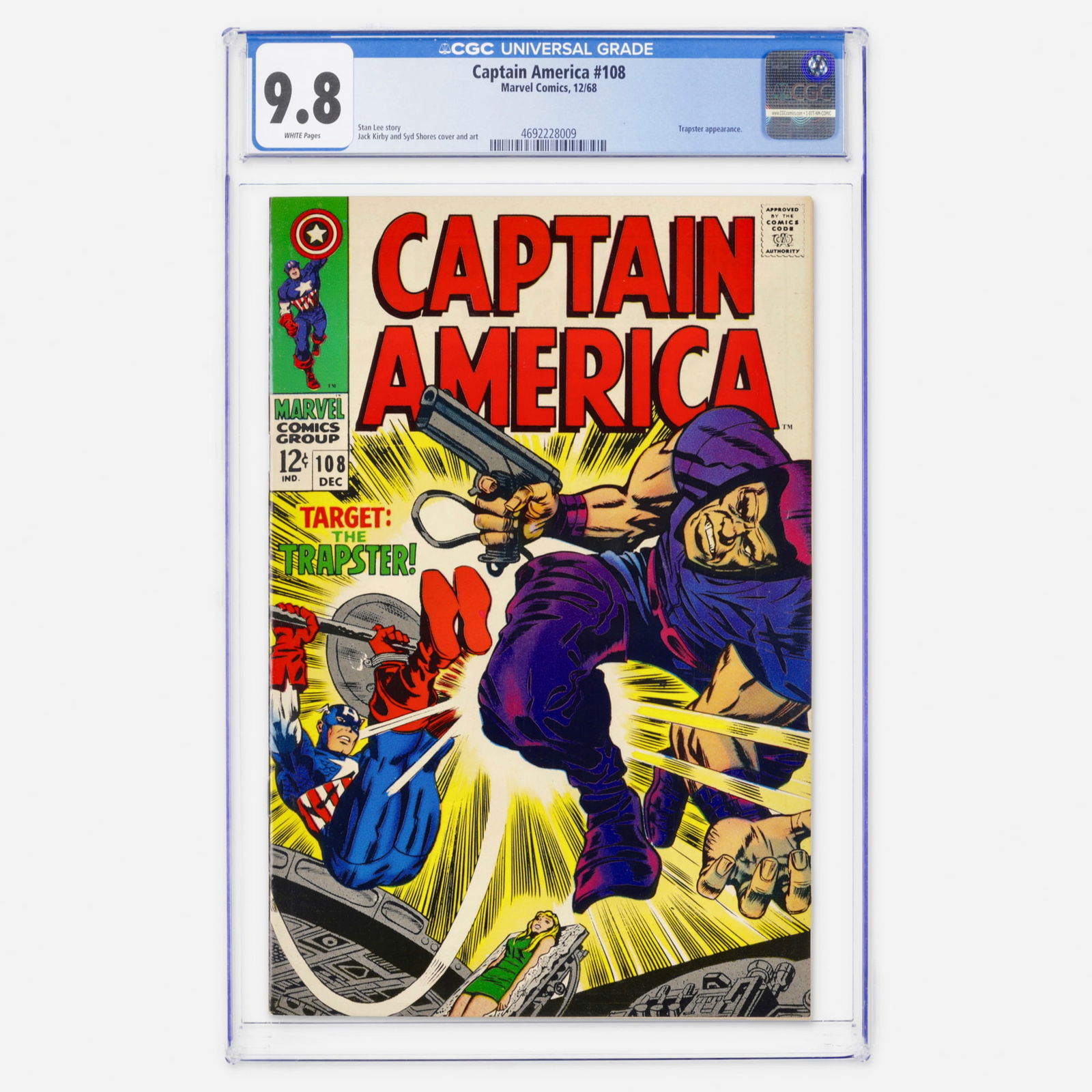 Marvel Comics Captain America #108 CGC 9.8 (1 of 2)