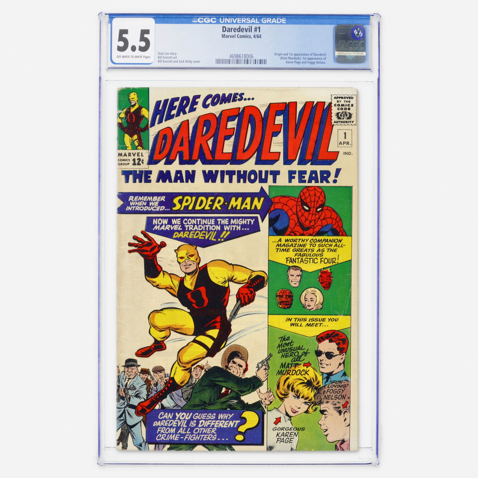 Marvel Comics Daredevil #1 CGC 5.5 (1 of 2)
