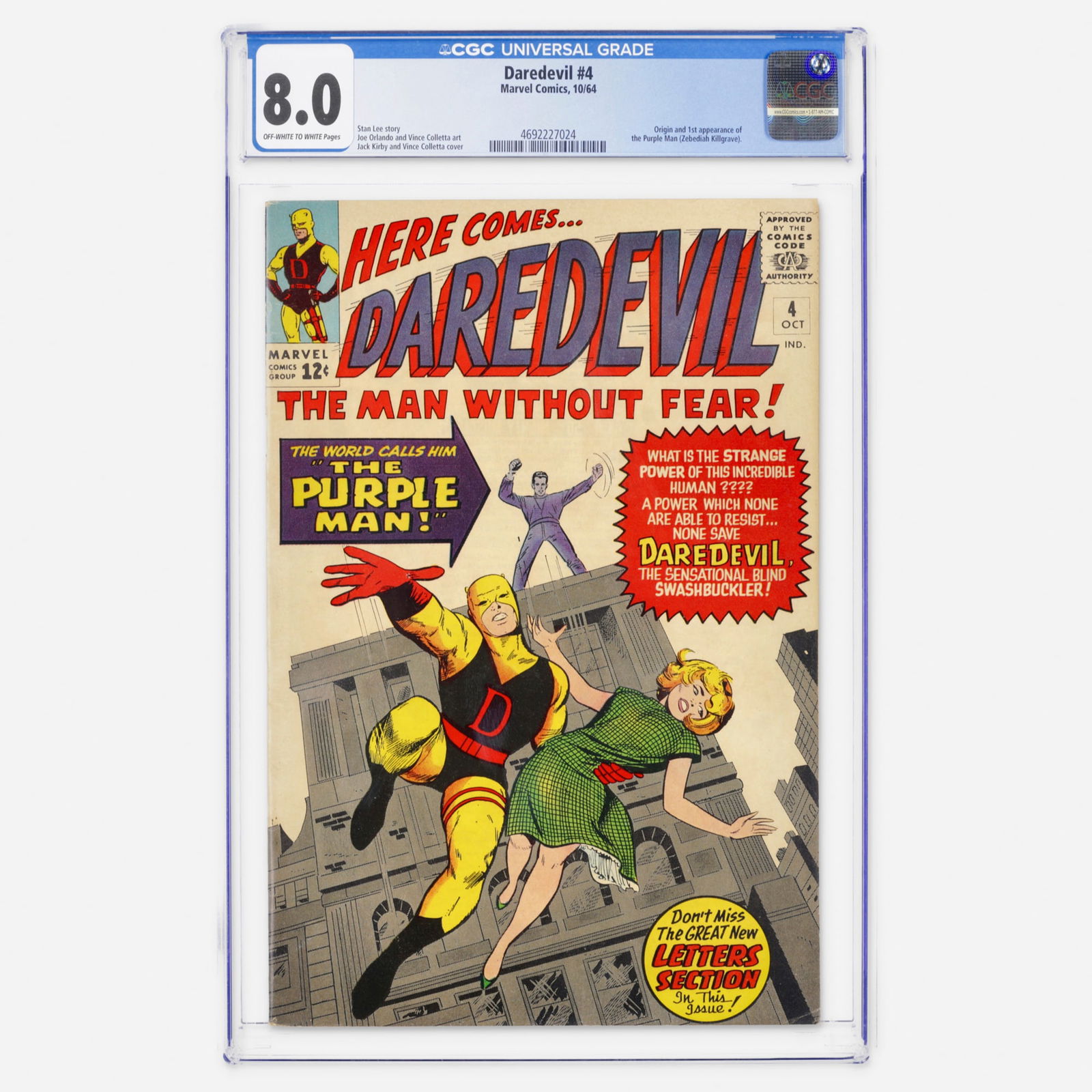 Marvel Comics Daredevil #4 CGC 8.0 (1 of 2)