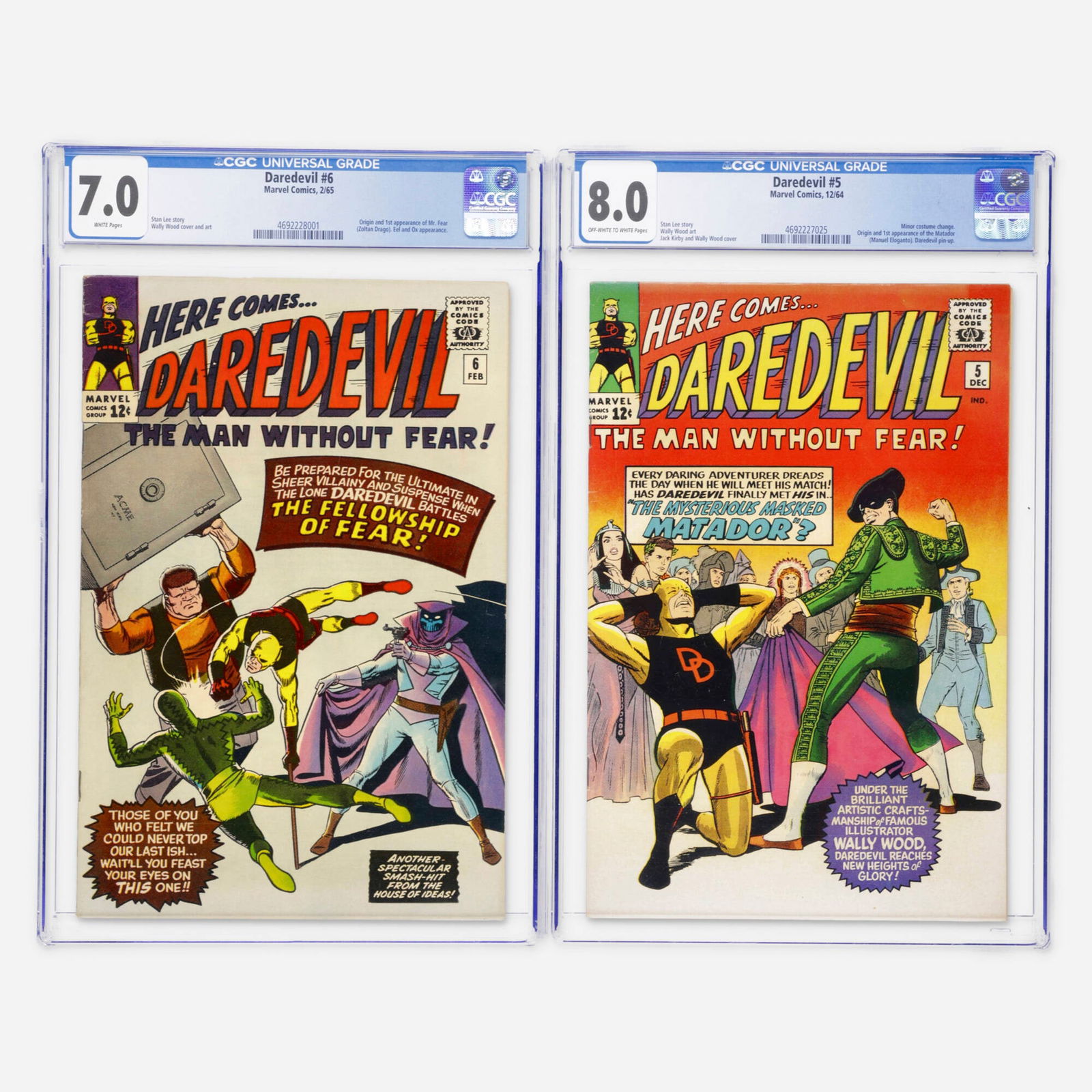 2 Marvel Comics Daredevil #5 and #6 CGC Group (1 of 2)