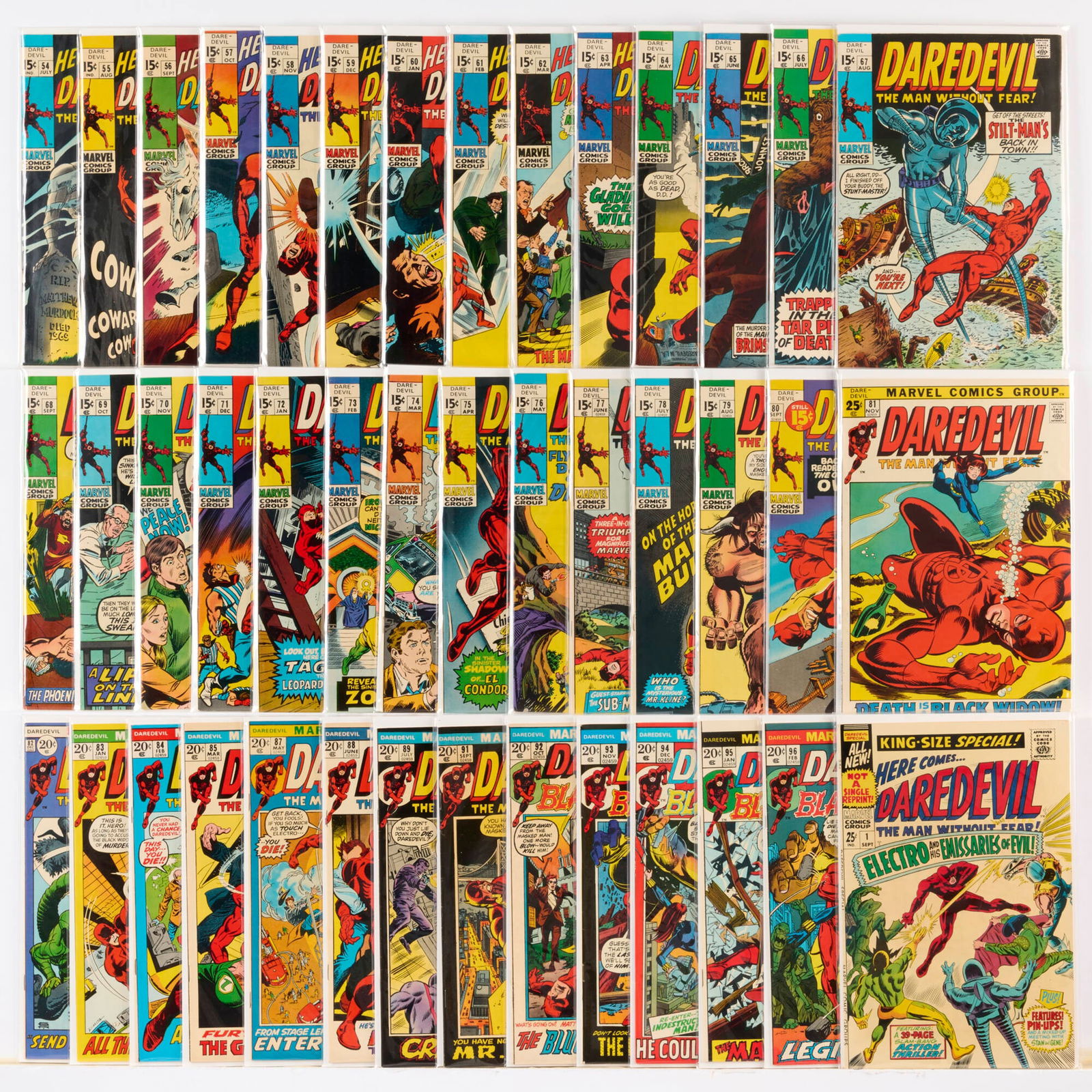 42 Marvel Comics Daredevil #54-#96 Group (1 of 1)