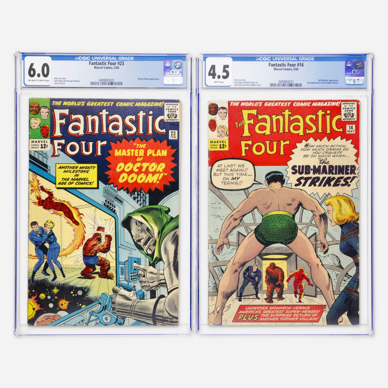 2 Marvel Comics Fantastic Four #14 and #23 CGC Group (1 of 2)
