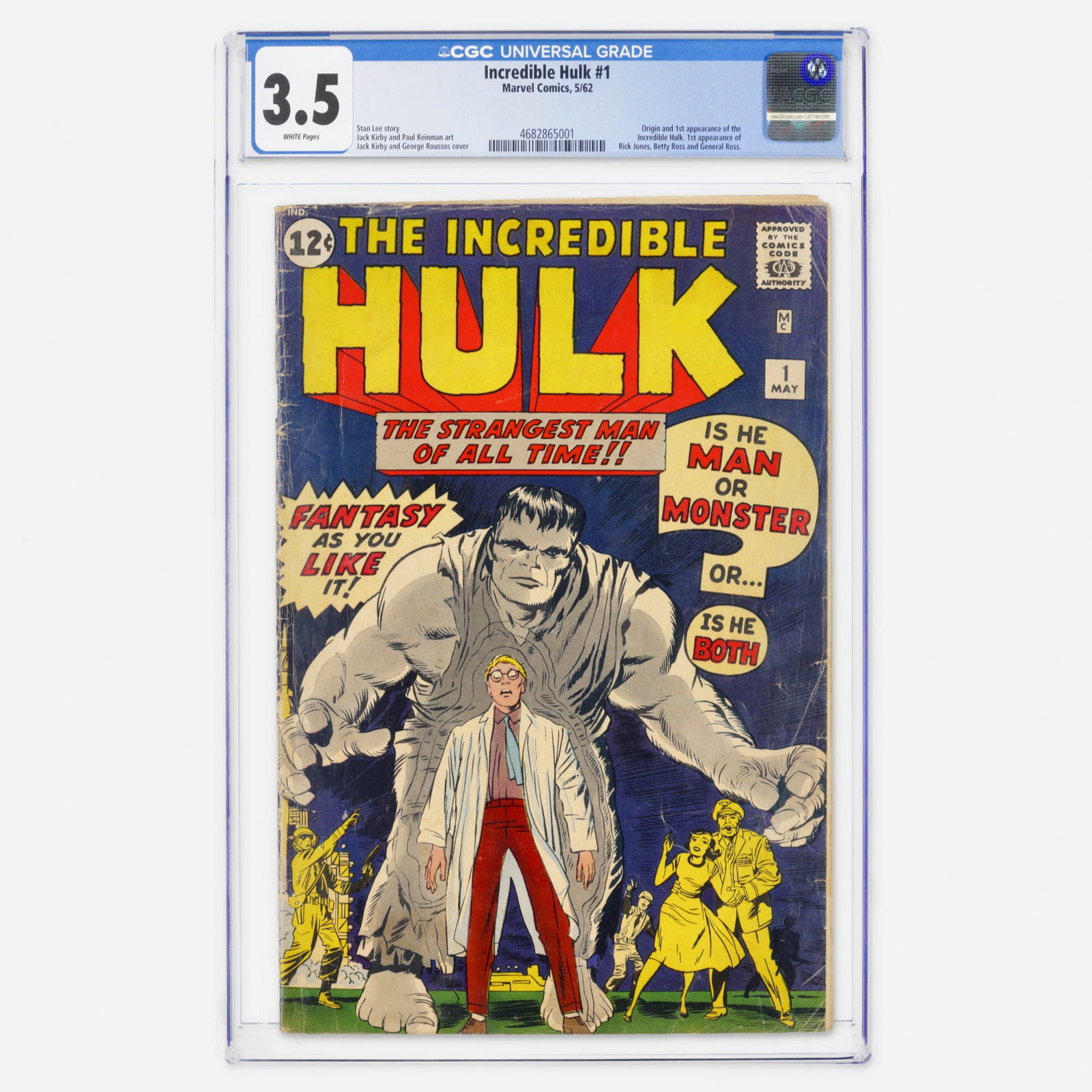 Marvel Comics Incredible Hulk #1 CGC 3.5 (1 of 2)