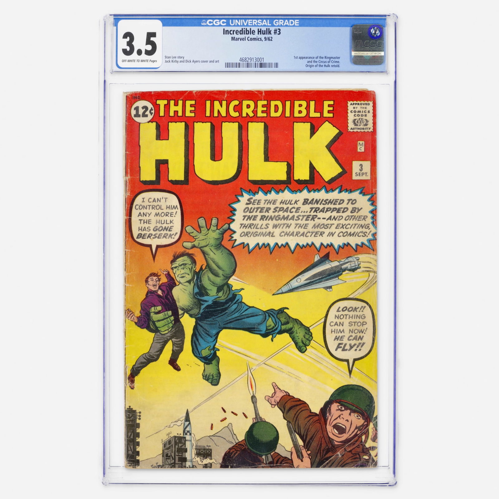 Marvel Comics Incredible Hulk #3 CGC 3.5 (1 of 2)