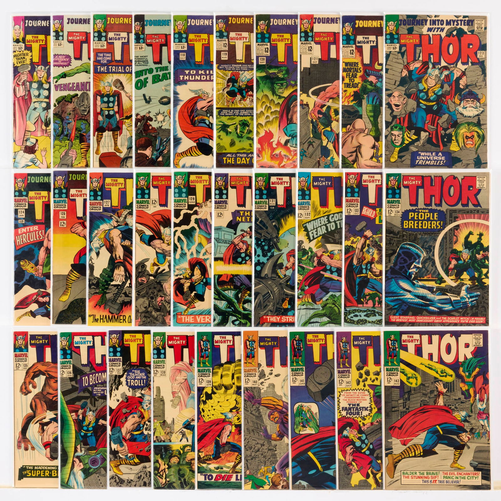 29 Marvel Comics Journey into Mystery and Thor #113-#143 Group (1 of 1)