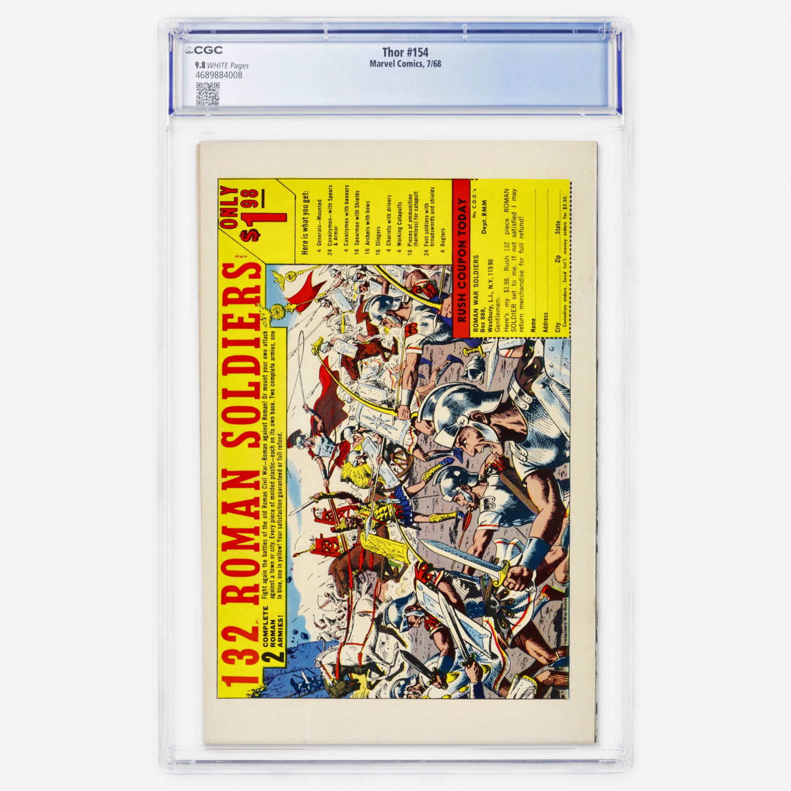 Marvel Comics Thor #154 CGC 9.8 - 2