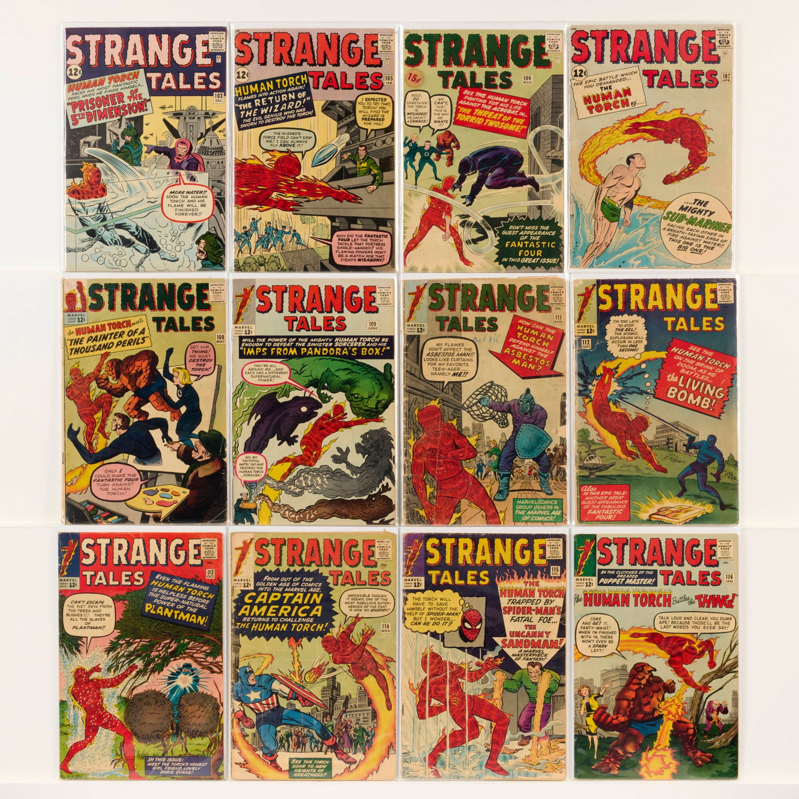 20 Marvel Comics Strange Tales #103-#124 Group (1 of 2)