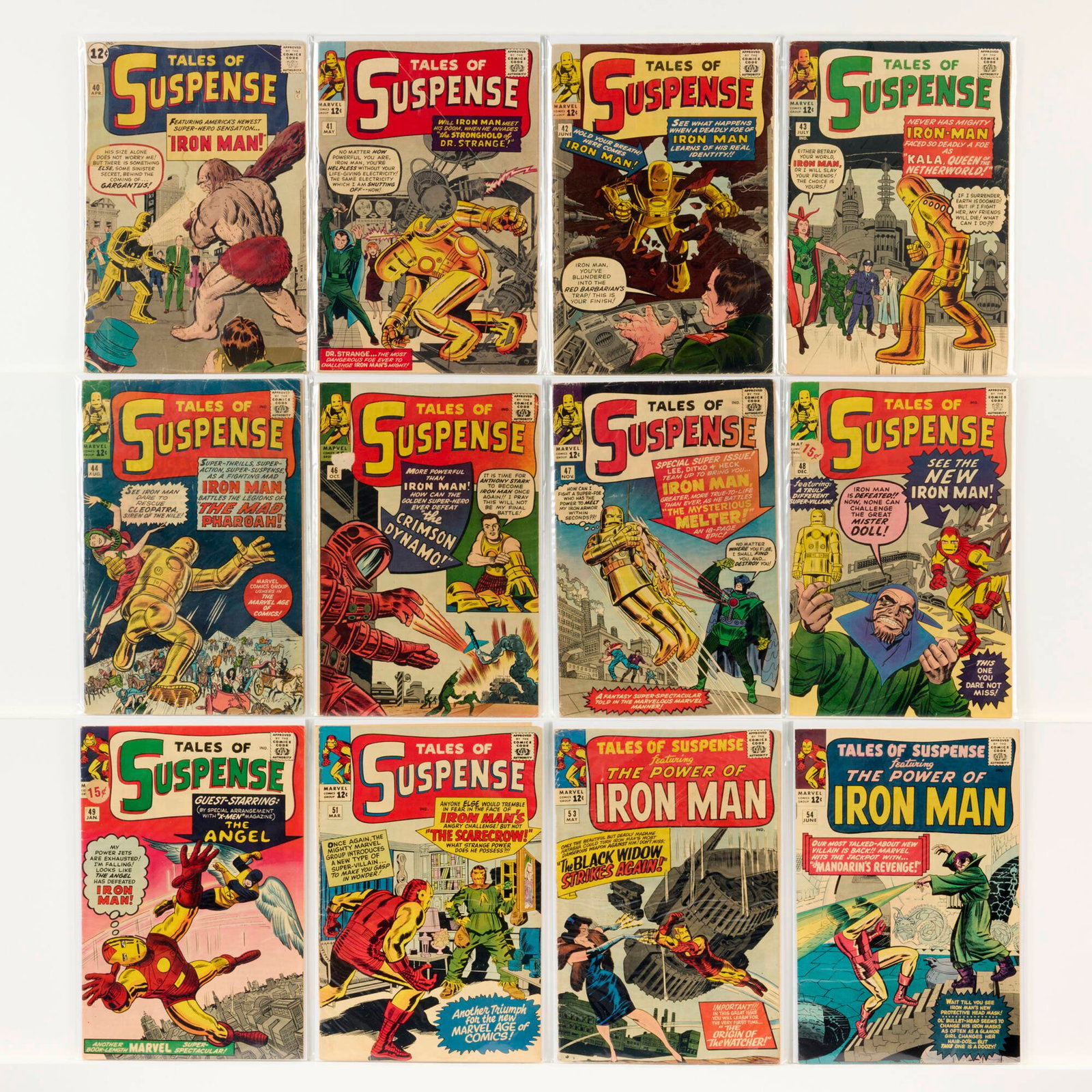 14 Marvel Comics Tales of Suspense #40-#56 Group: 14 Marvel Comics Tales of Suspense #40-#56 Group USA, 20th Century Group includes:Marvel Comics Tales of Suspense #40 (1.5), #41-#44 (Grades range 2.0-3.0), #46-#49 (Grades range 3.0-4.5), #51, #53