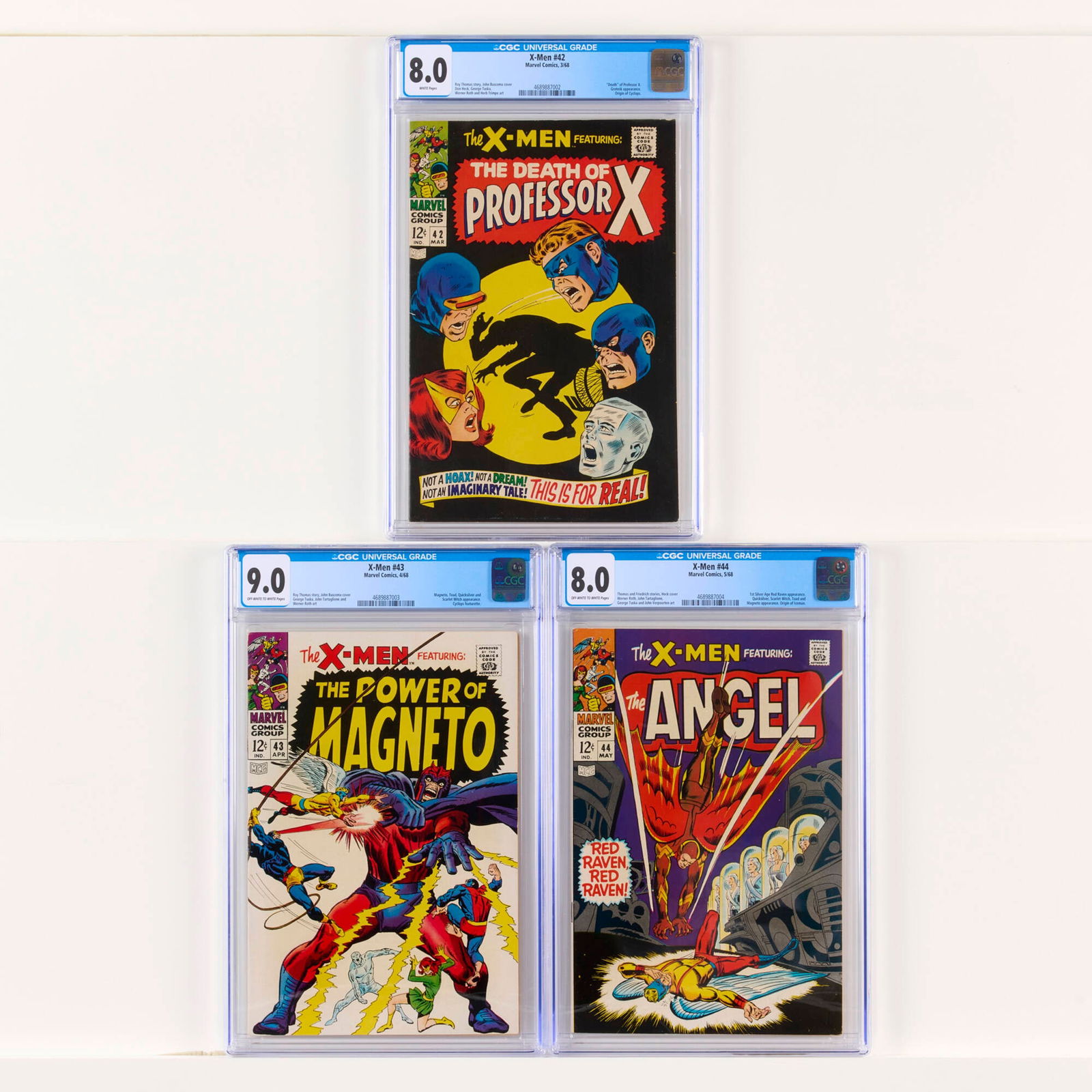 3 Marvel Comics X-Men #42, #43 and #44 CGC Group (1 of 2)