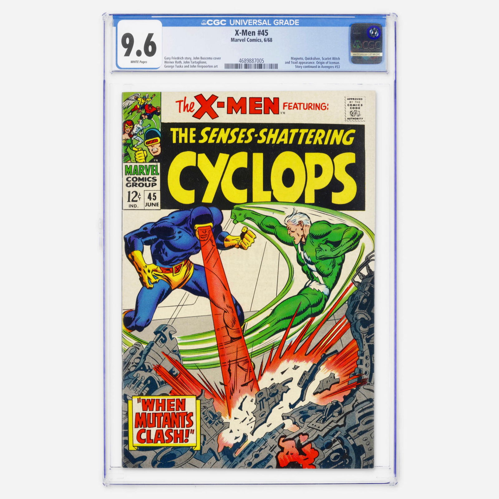 Marvel Comics X-Men #45 CGC 9.6 (1 of 2)