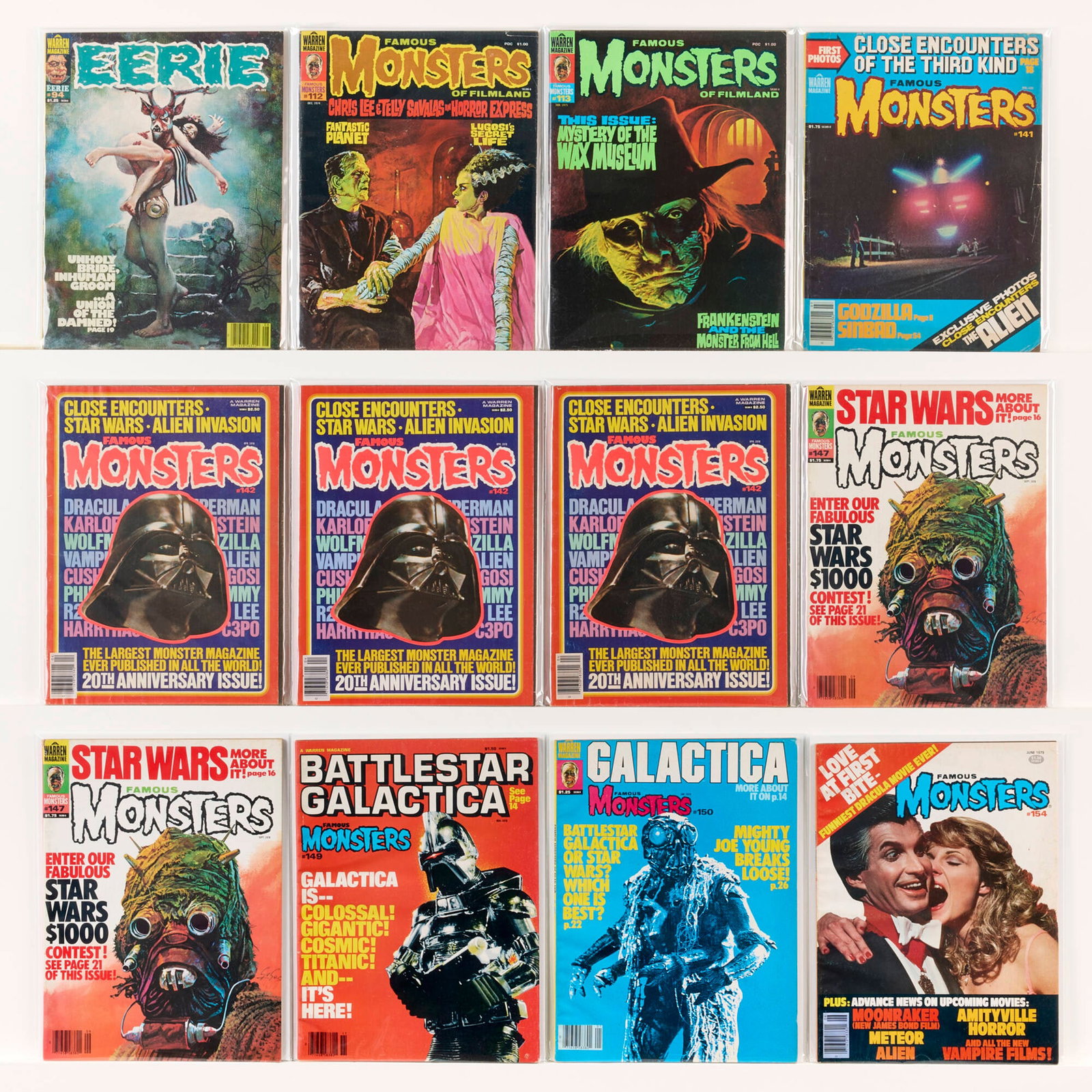 23 O'Quinn Studios and Warren Publishing Famous Monsters of Filmland and Fangoria Magazine Group: 23 O'Quinn Studios and Warren Publishing Famous Monsters of Filmland and Fangoria Magazine Group USA, 20th Century Group includes:Marvel Comics Monsters of the Movies #3; O'Quinn Studios