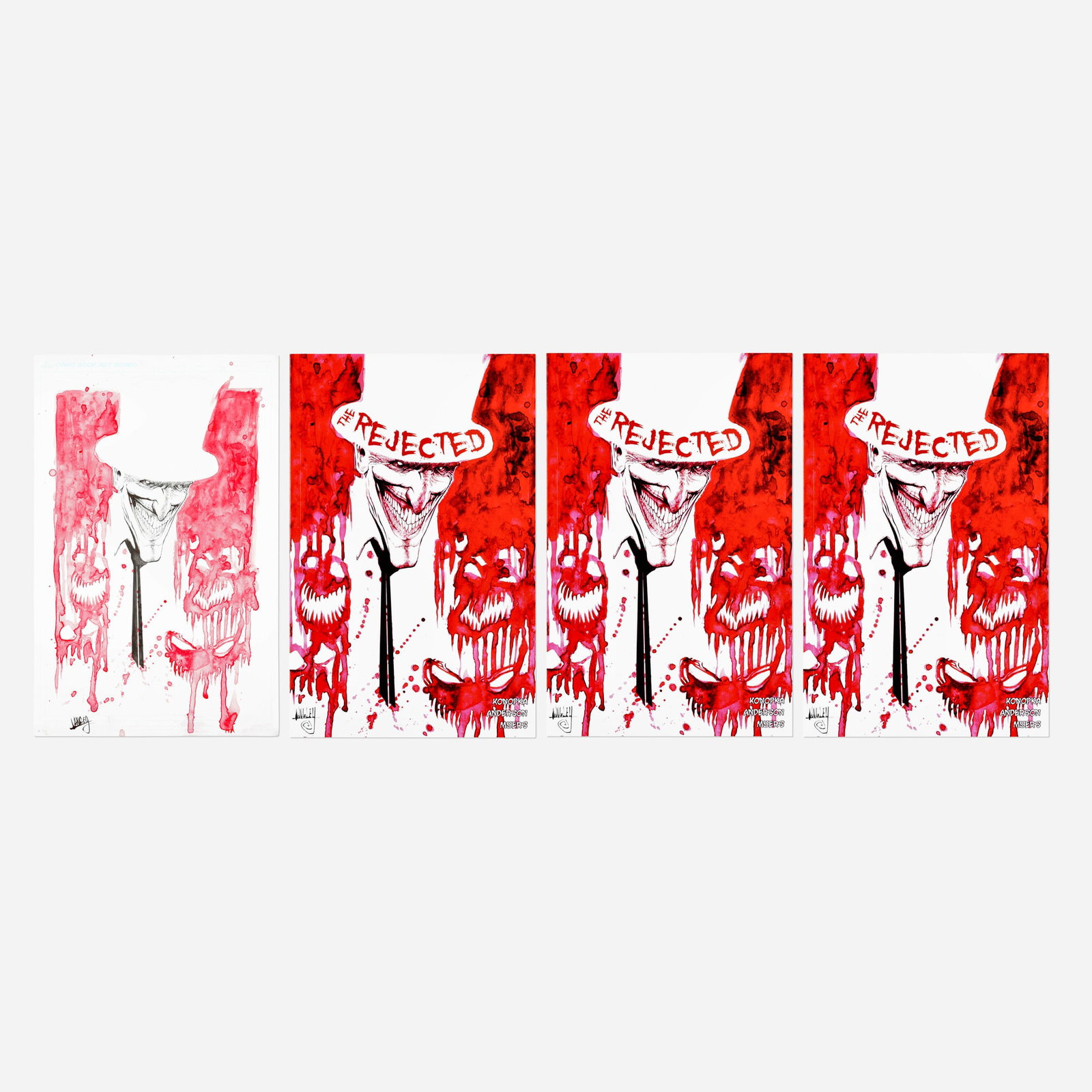 Shawn Langley, The Rejected #1 Cover Original Art (Source Point Press, 2017): Shawn Langley The Rejected #1 Cover Original Art (Source Point Press, 2017) pencil, ink, and watercolor on Bristol board 17 h x 11 w in (43 x 28 cm) Includes 3 copies of the comic. Co