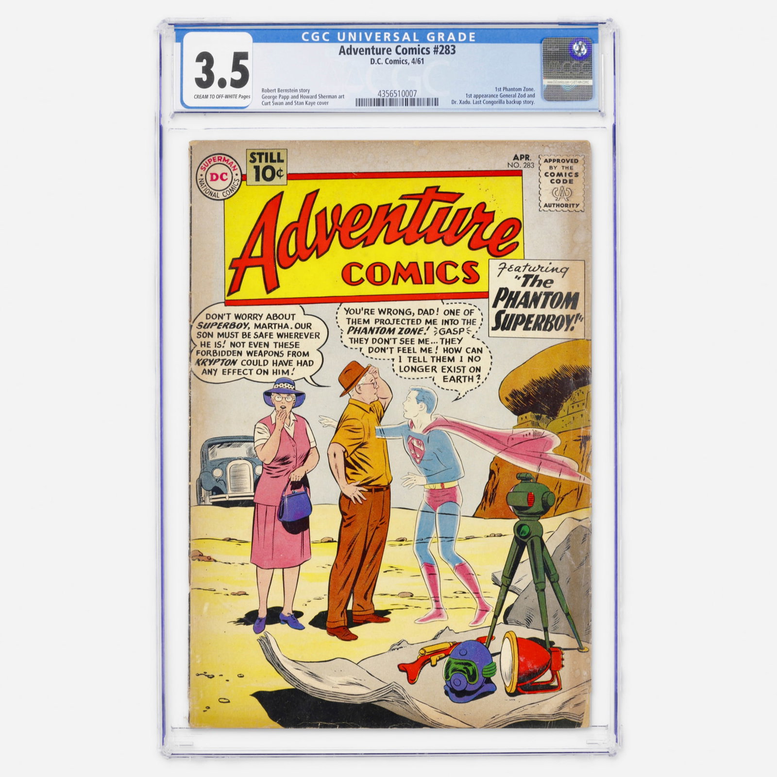 DC Comics Adventure Comics #283 CGC 3.5 (1 of 2)