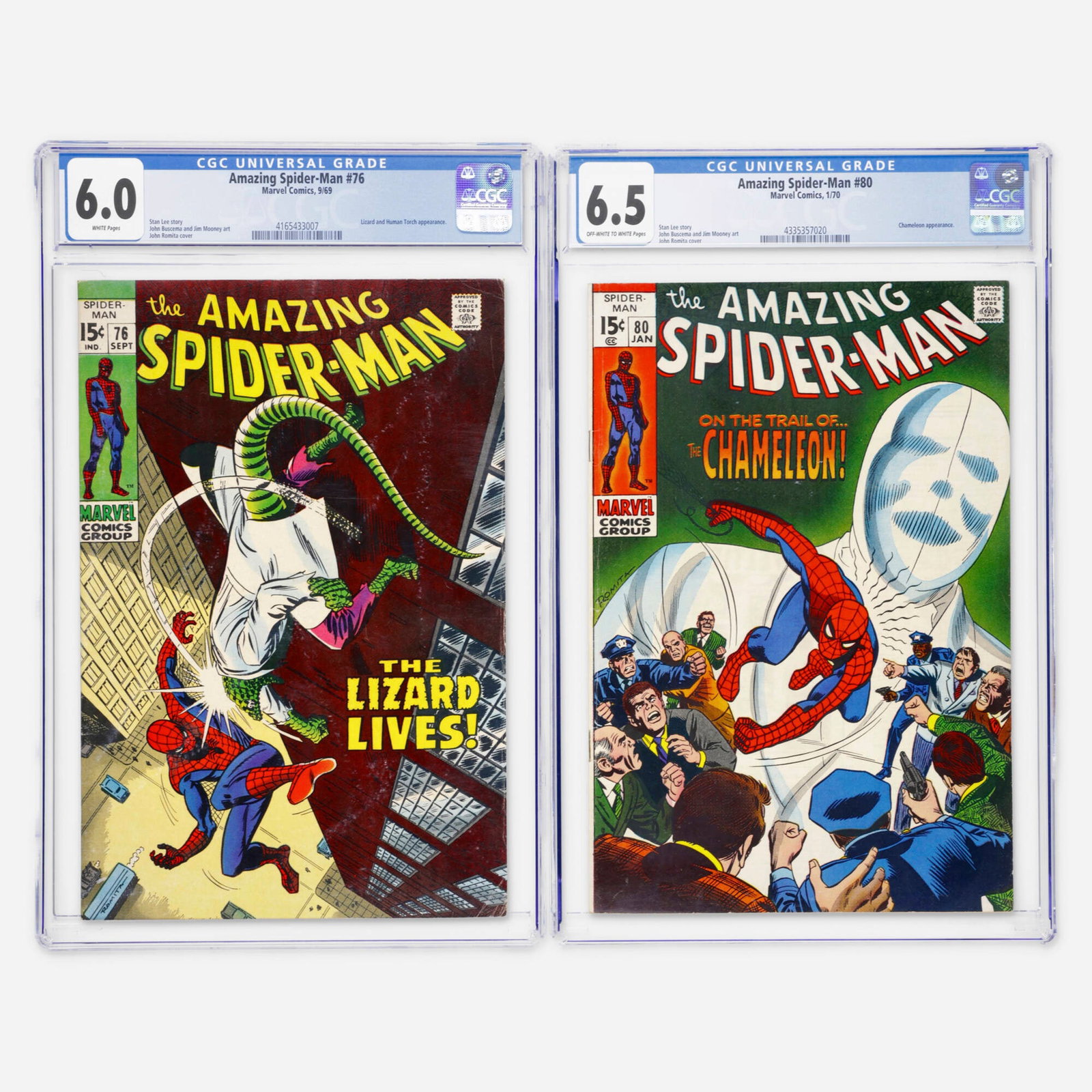 2 Marvel Comics Amazing Spider-Man #76 and #80 CGC Group (1 of 2)