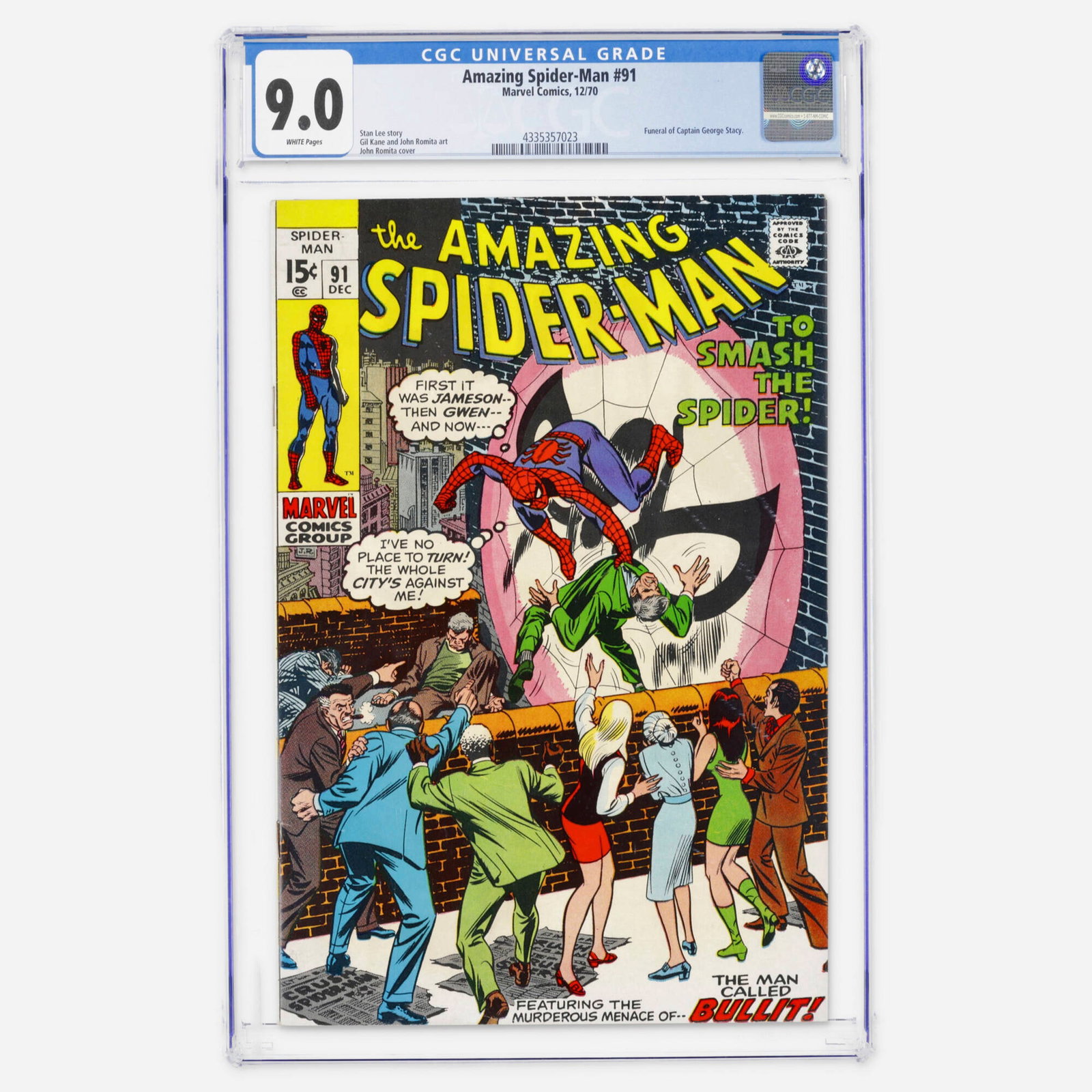 Marvel Comics Amazing Spider-Man #91 CGC 9.0 (1 of 2)