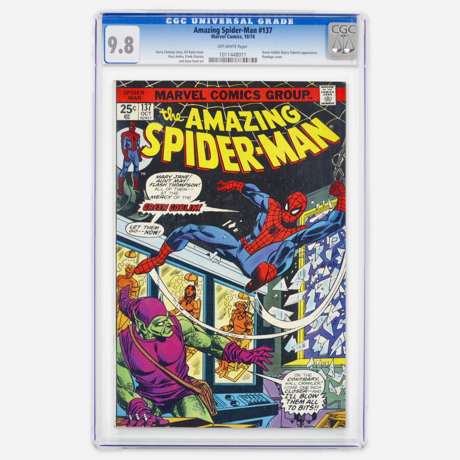 Marvel Comics Amazing Spider-Man #137 CGC 9.8 (1 of 2)