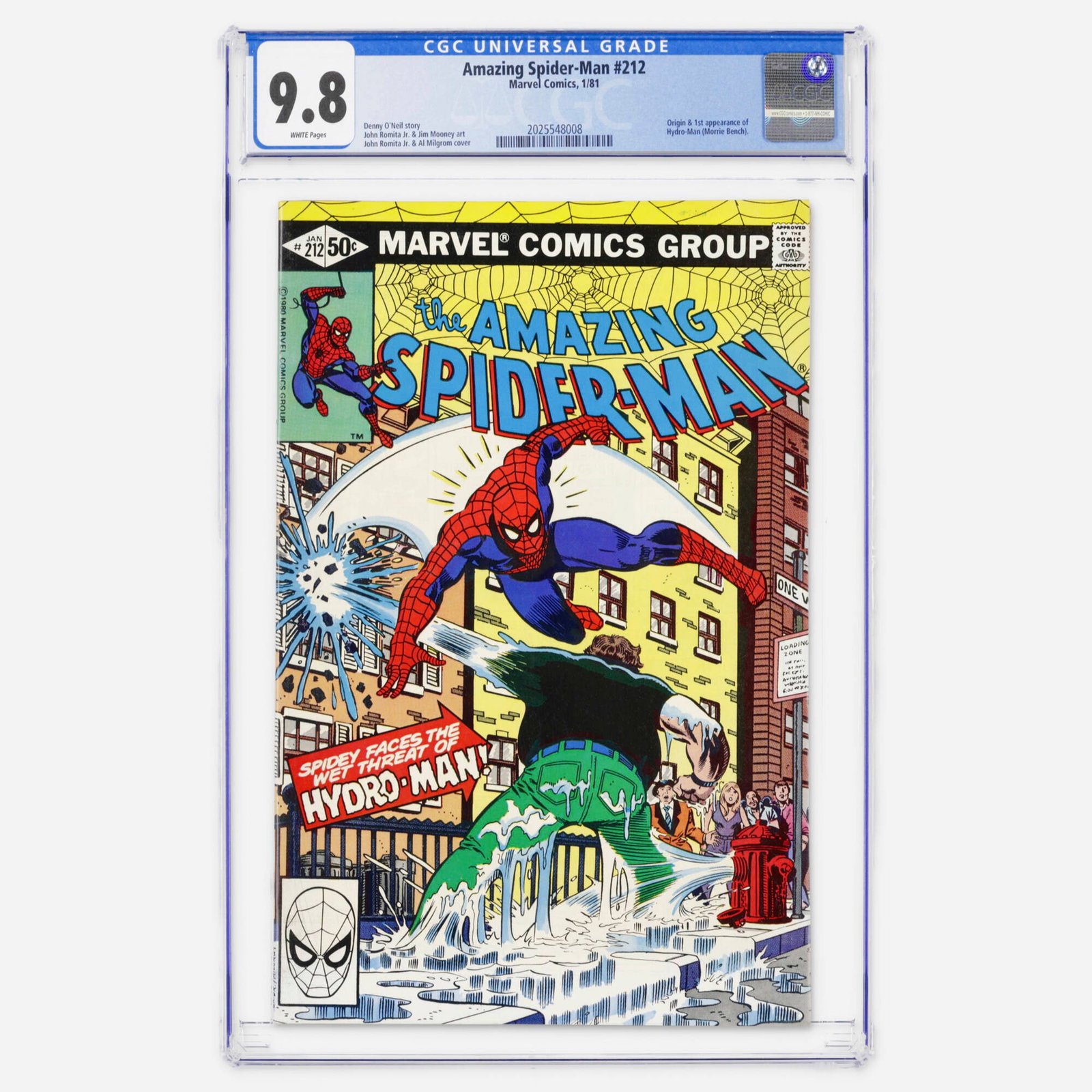 Marvel Comics Amazing Spider-Man #212 CGC 9.8 (1 of 2)