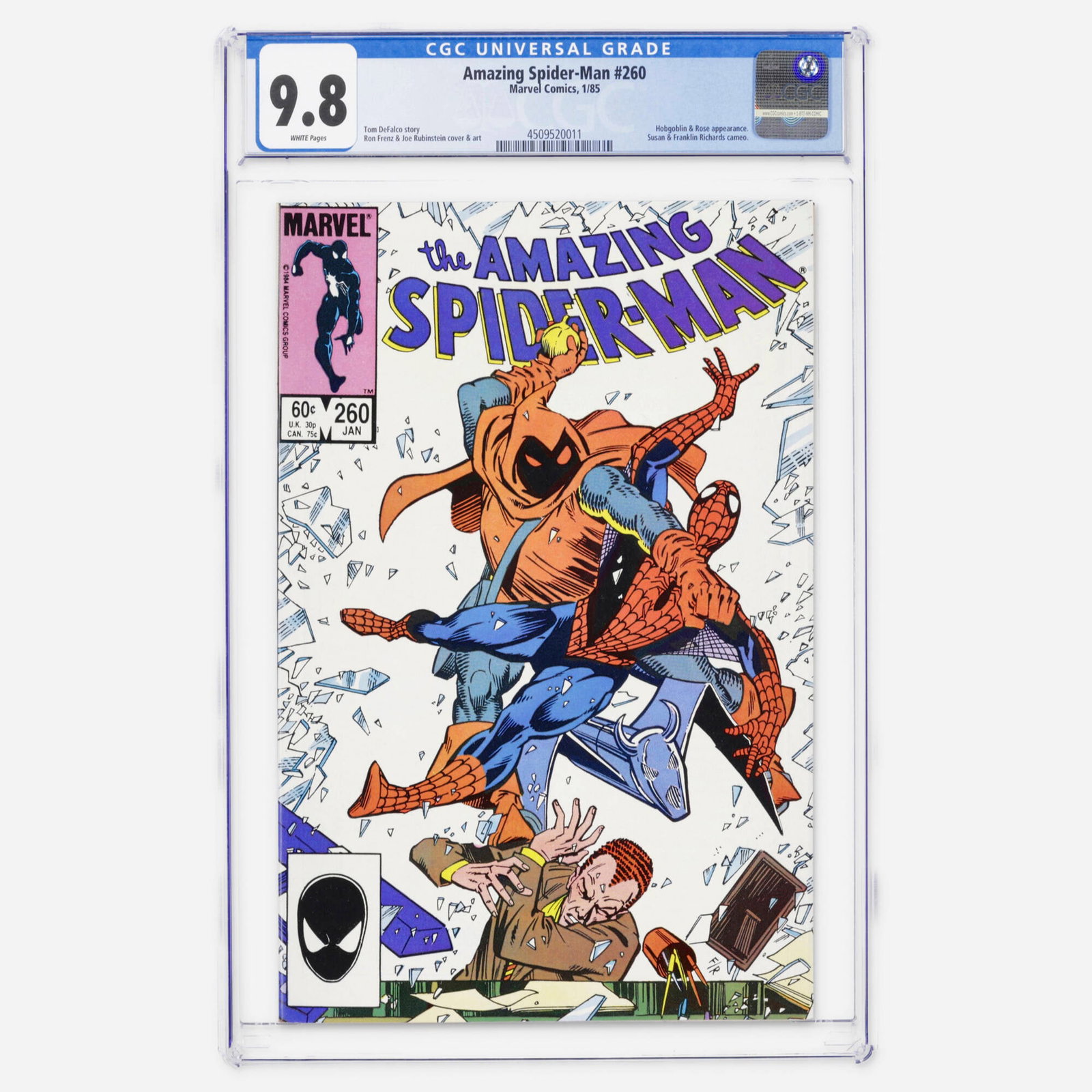 Marvel Comics Amazing Spider-Man #260 CGC 9.8 (1 of 2)