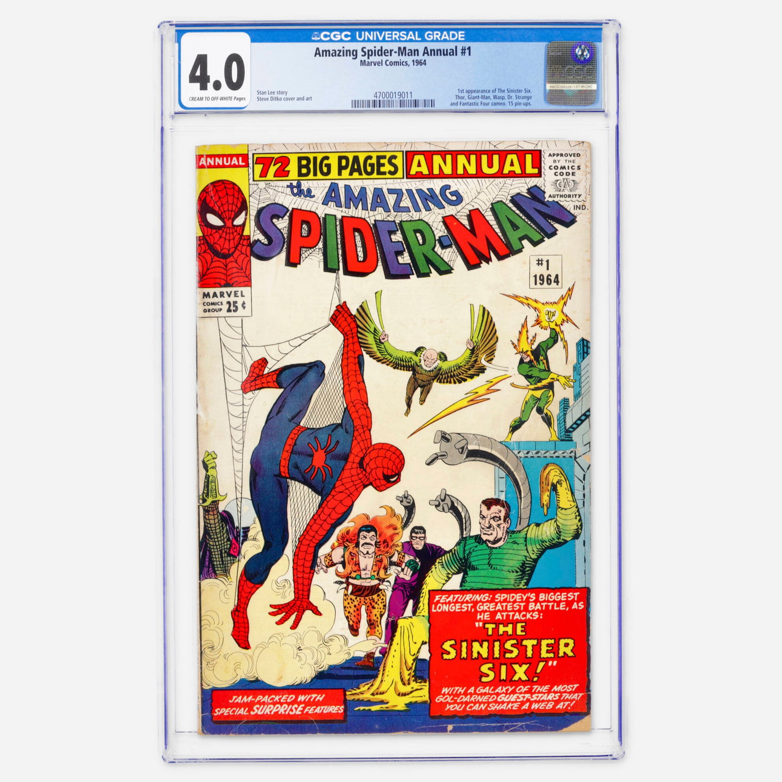 Marvel Comics Amazing Spider-Man Annual #1 CGC 4.0 (1 of 2)