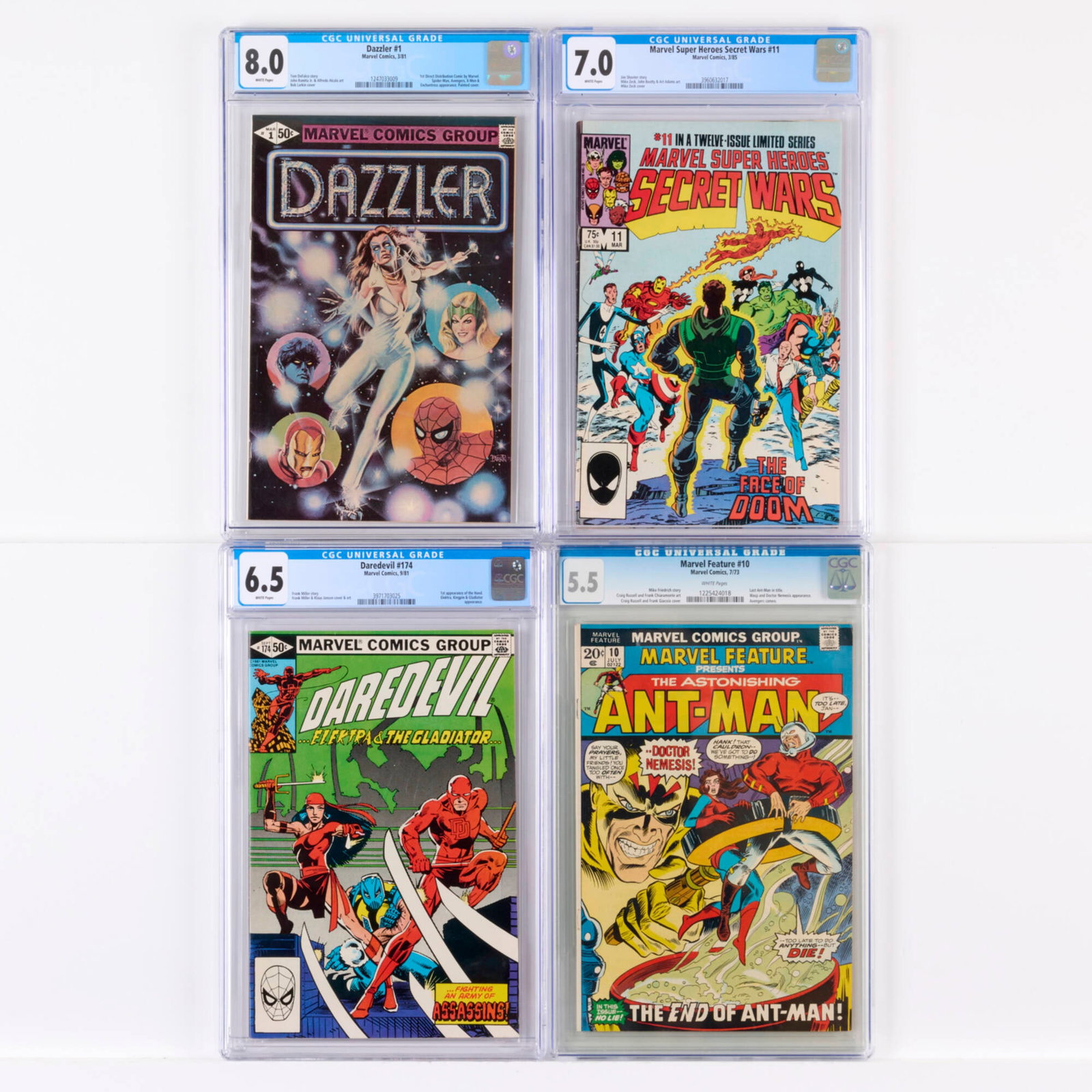 4 Marvel Comics Mixed Title CGC Group (1 of 2)
