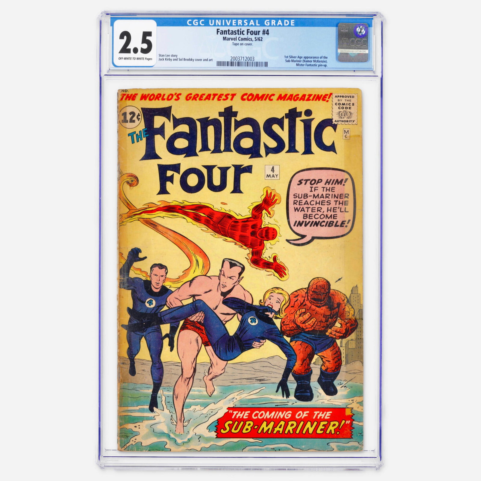 Marvel Comics Fantastic Four #4 CGC 2.5 (1 of 2)