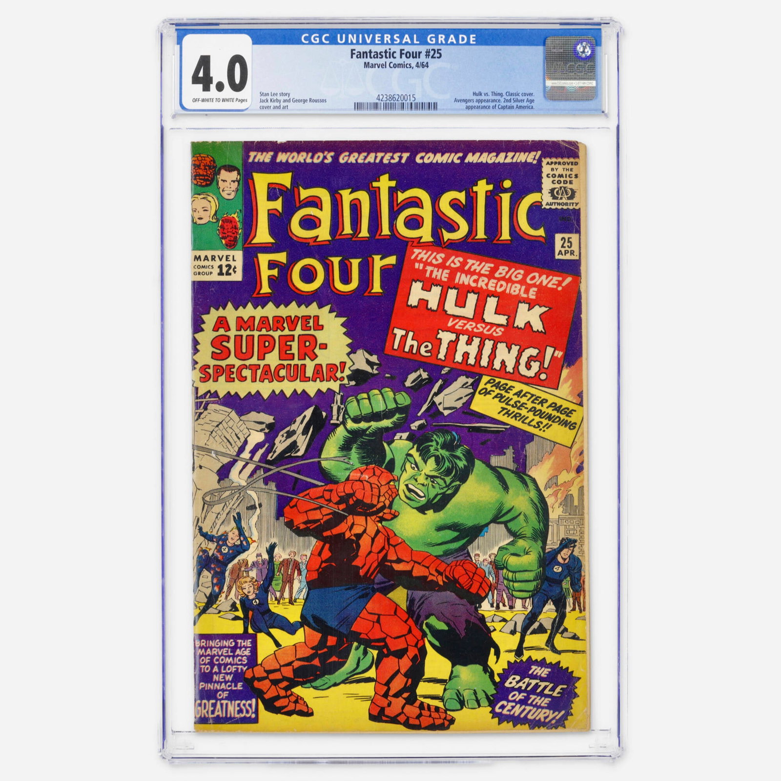 Marvel Comics Fantastic Four #25 CGC 4.0 (1 of 2)