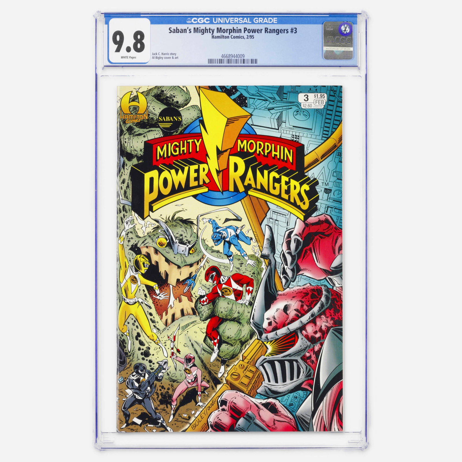 Hamilton Comics Saban's Mighty Morphin Power Rangers #3 CGC 9.8 (1 of 2)