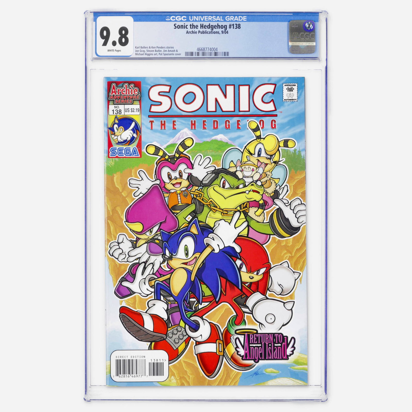 Archie Publications Sonic the Hedgehog #138 CGC 9.8 (1 of 2)