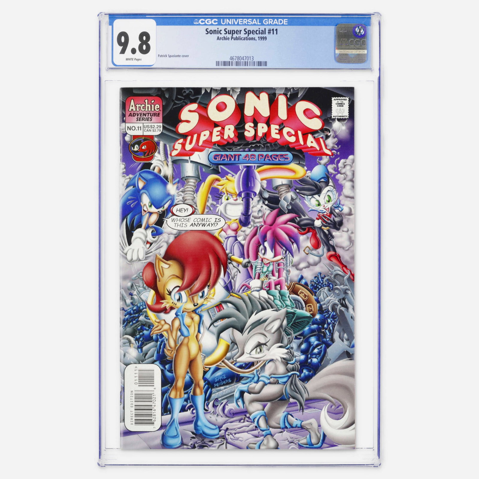 Archie Publications Sonic Super Special #11 CGC 9.8 (1 of 2)