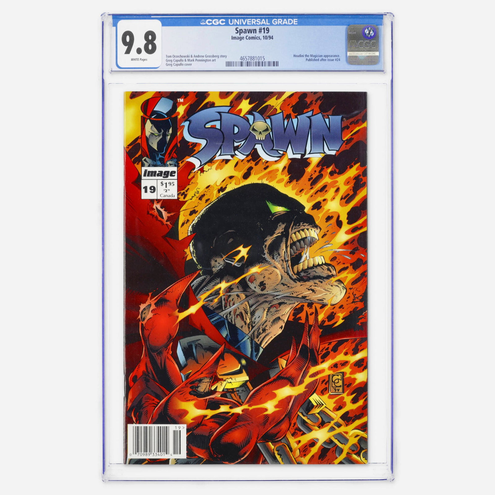Image Comics Spawn #19 CGC 9.8 Newsstand (1 of 2)