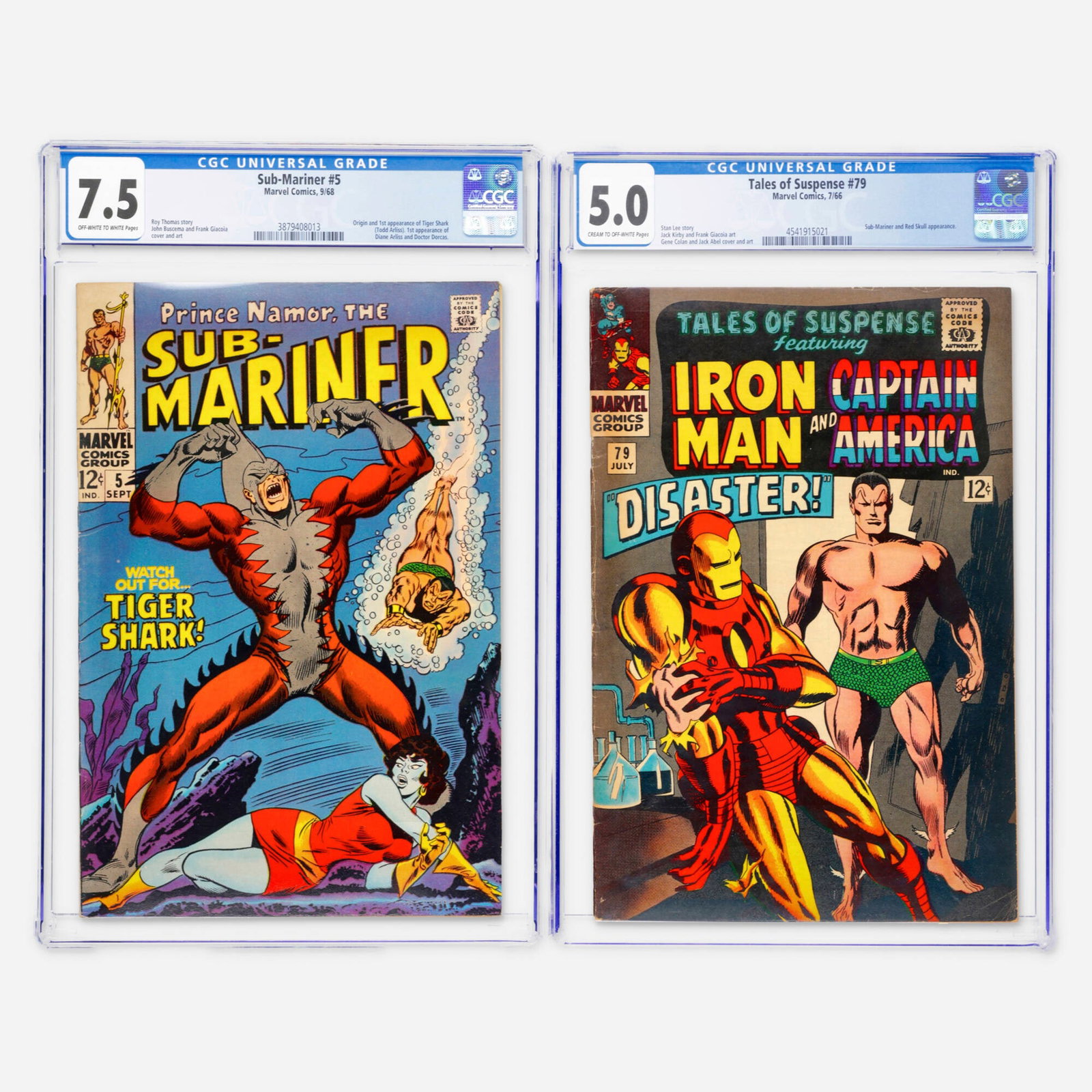 2 Marvel Comics Sub-Mariner #5 and Tales of Suspense #79 CGC Group (1 of 2)