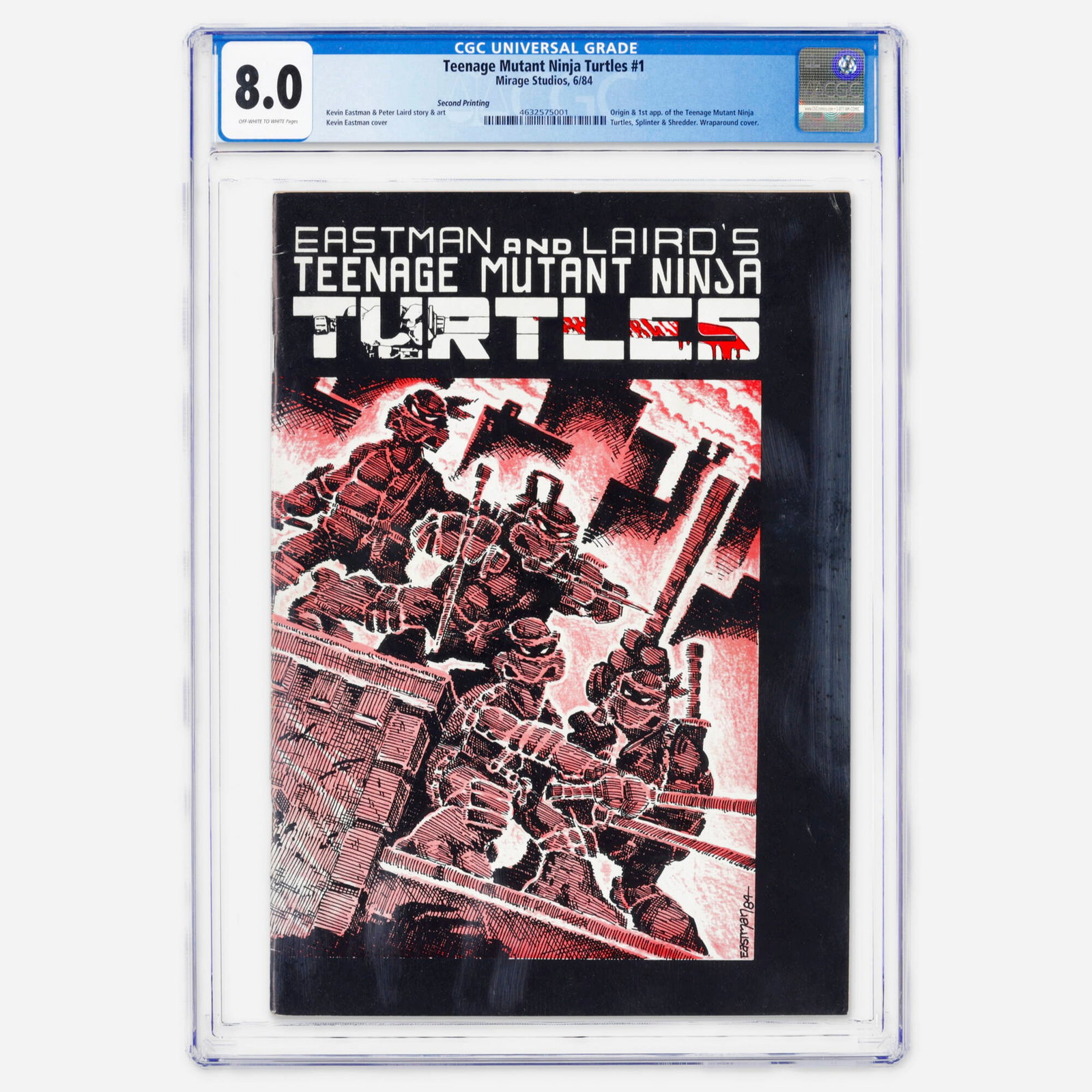 Mirage Studios Teenage Mutant Ninja Turtles #1 CGC 8.0 Second Printing (1 of 2)