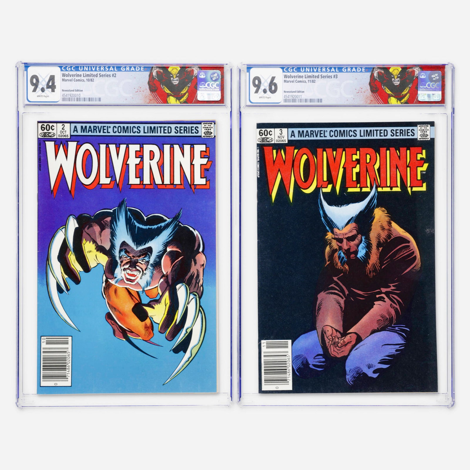 2 Marvel Comics Wolverine Limited Series #2 and #3 CGC Group (1 of 2)
