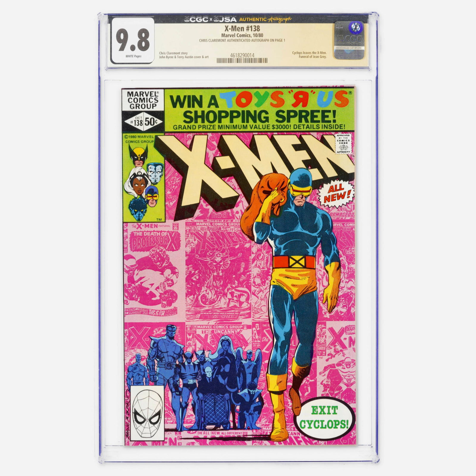 Marvel Comics X-Men #138 CGC 9.8 JSA Chris Claremont (1 of 2)
