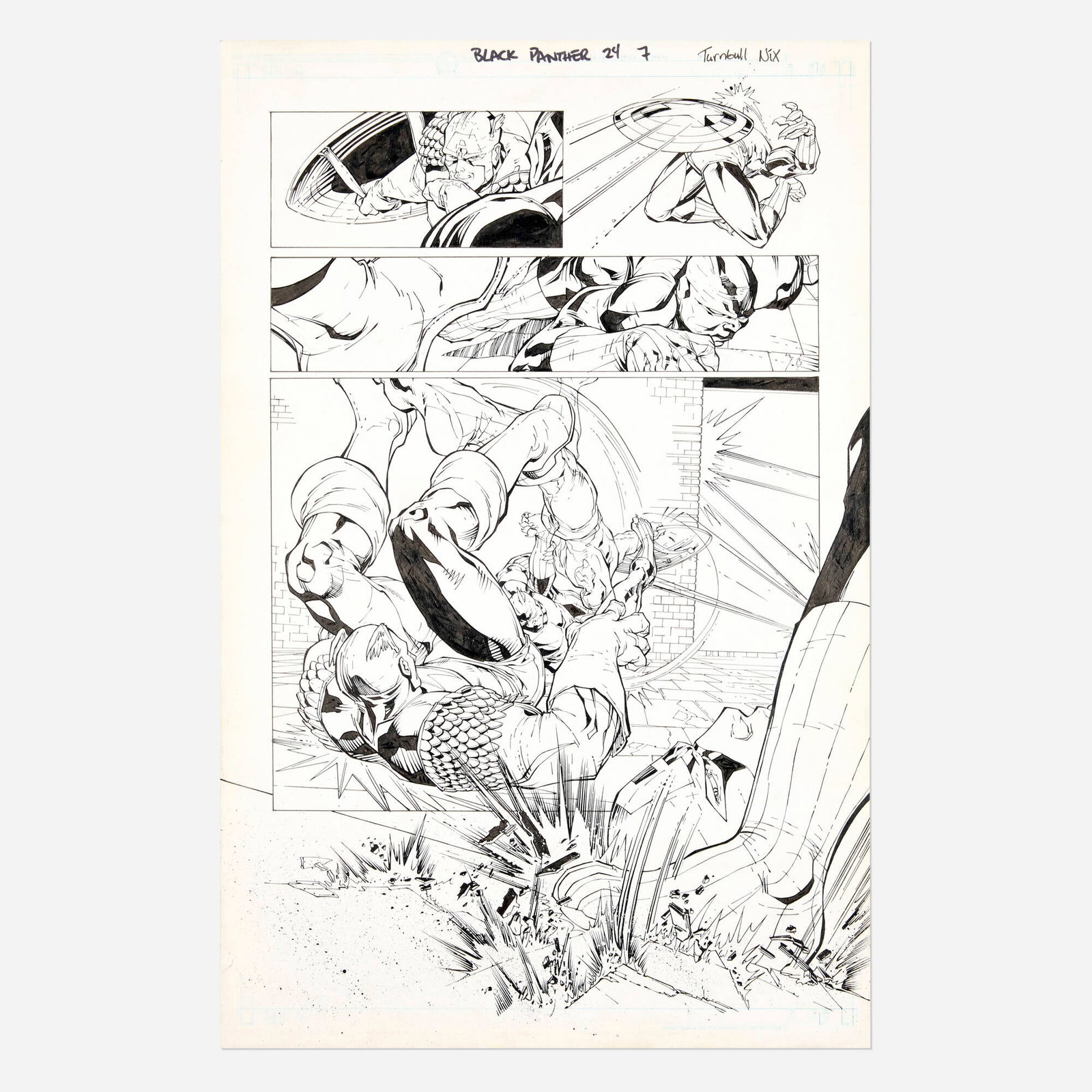 Koi Turnbull and Nick Nix, Black Panther #24 Story Page 7 Original Art (Marvel Comics, 2005) (1 of 1)