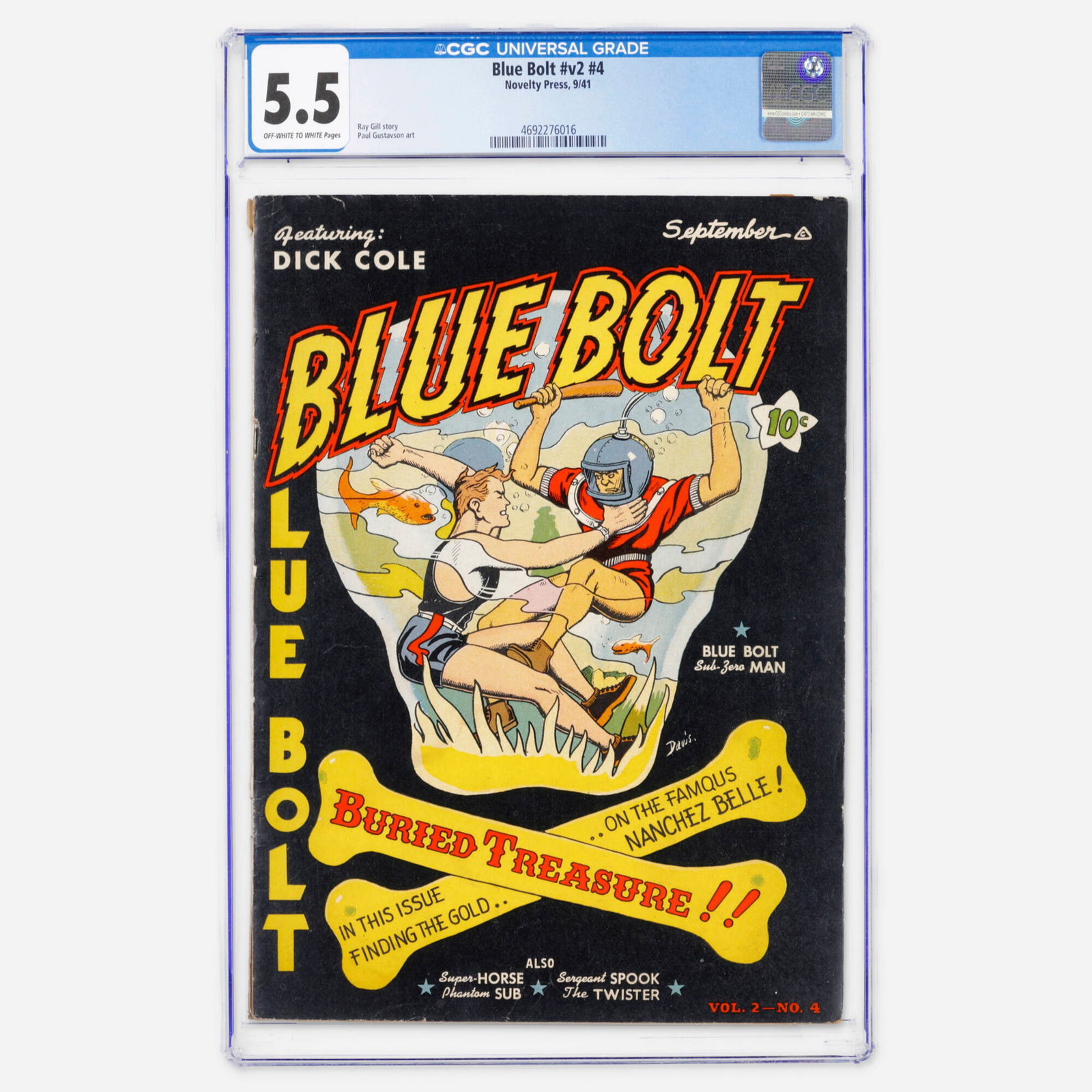 Novelty Press Blue Bolt #v2 #4 CGC 5.5 (1 of 2)